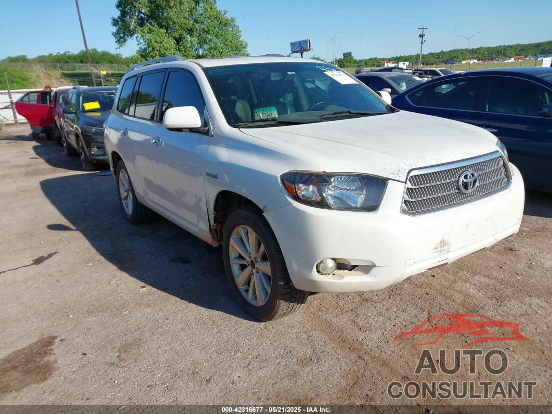 TOYOTA HIGHLANDER HYBRID 2009 - JTEEW44A092033656
