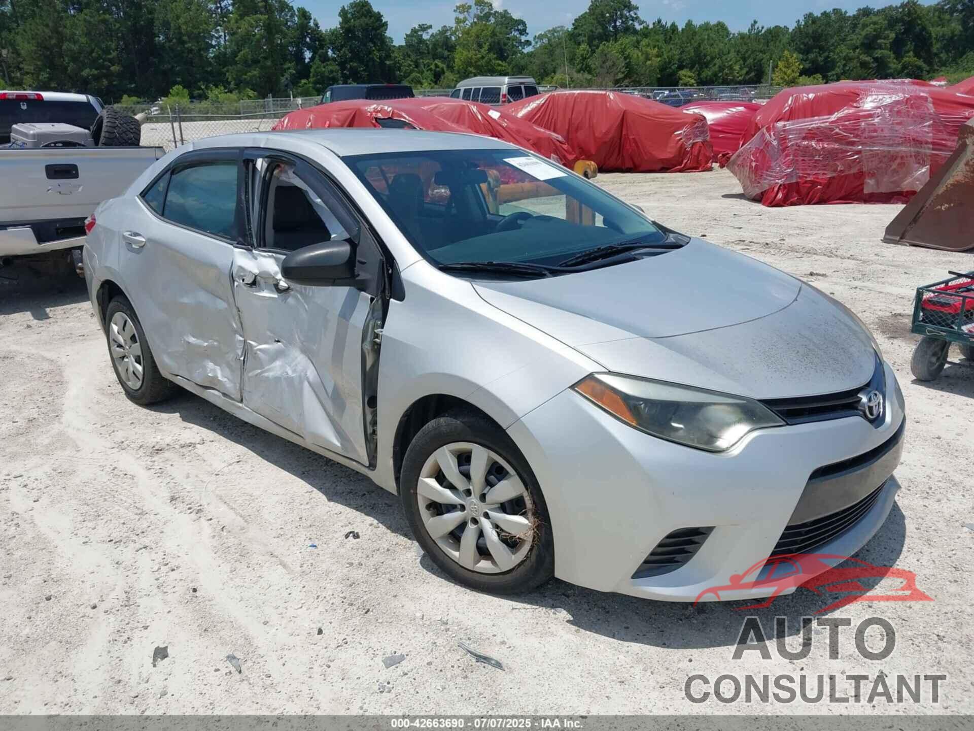 TOYOTA COROLLA 2015 - 2T1BURHE1FC365495