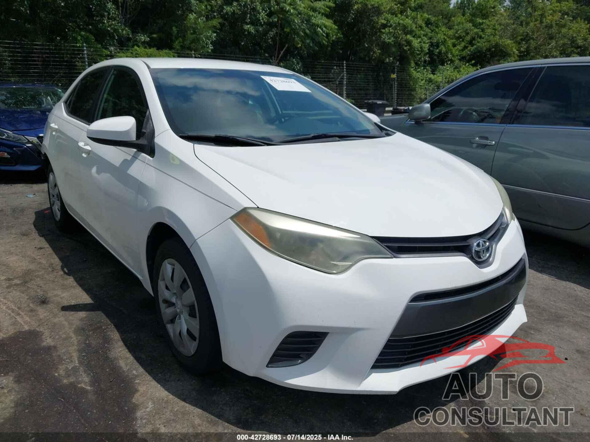 TOYOTA COROLLA 2015 - 2T1BURHE6FC380400