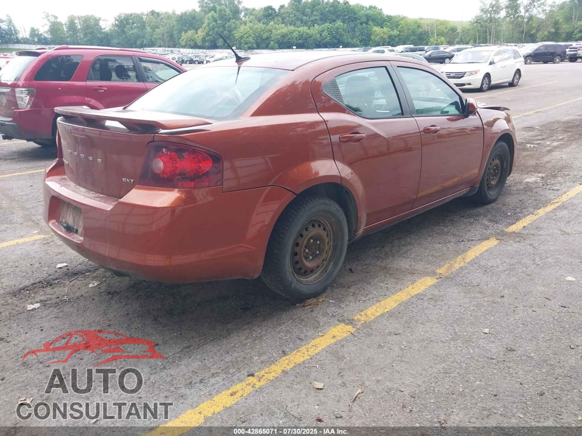 DODGE AVENGER 2012 - 1C3CDZCB6CN212075