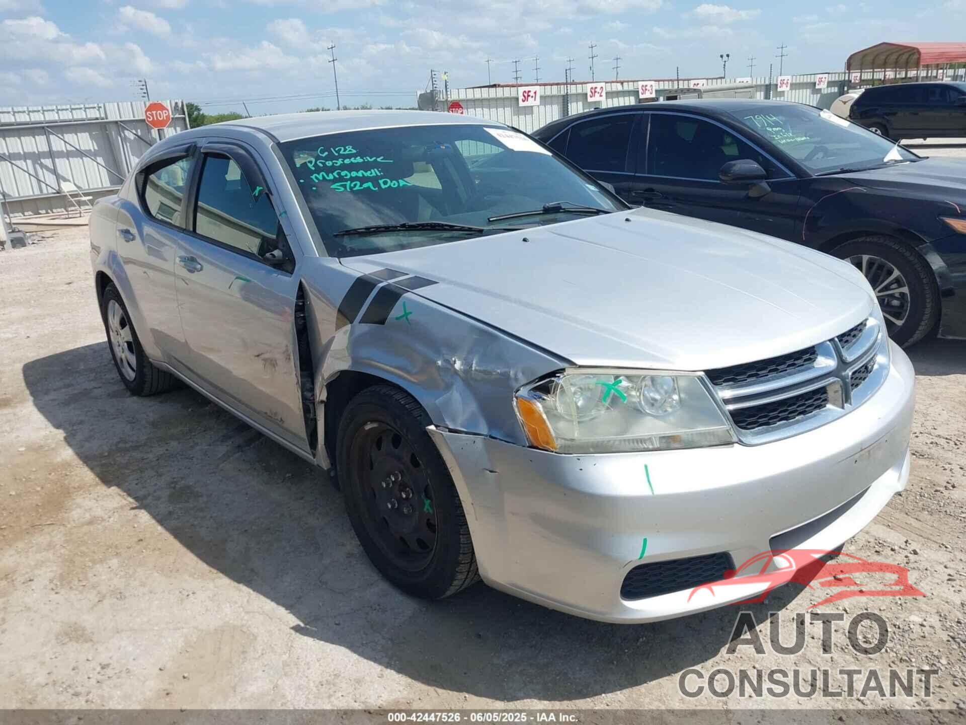 DODGE AVENGER 2012 - 1C3CDZAB1CN133545