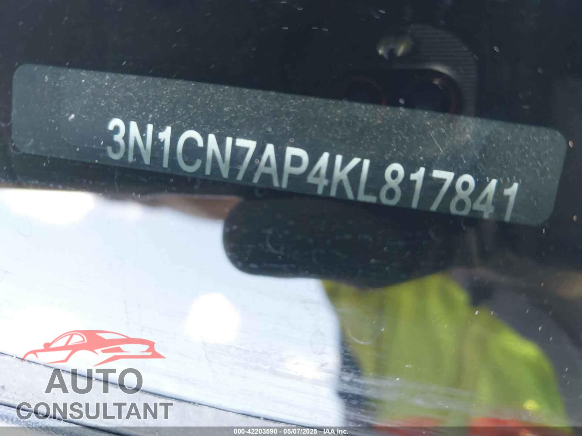 NISSAN VERSA 2019 - 3N1CN7AP4KL817841