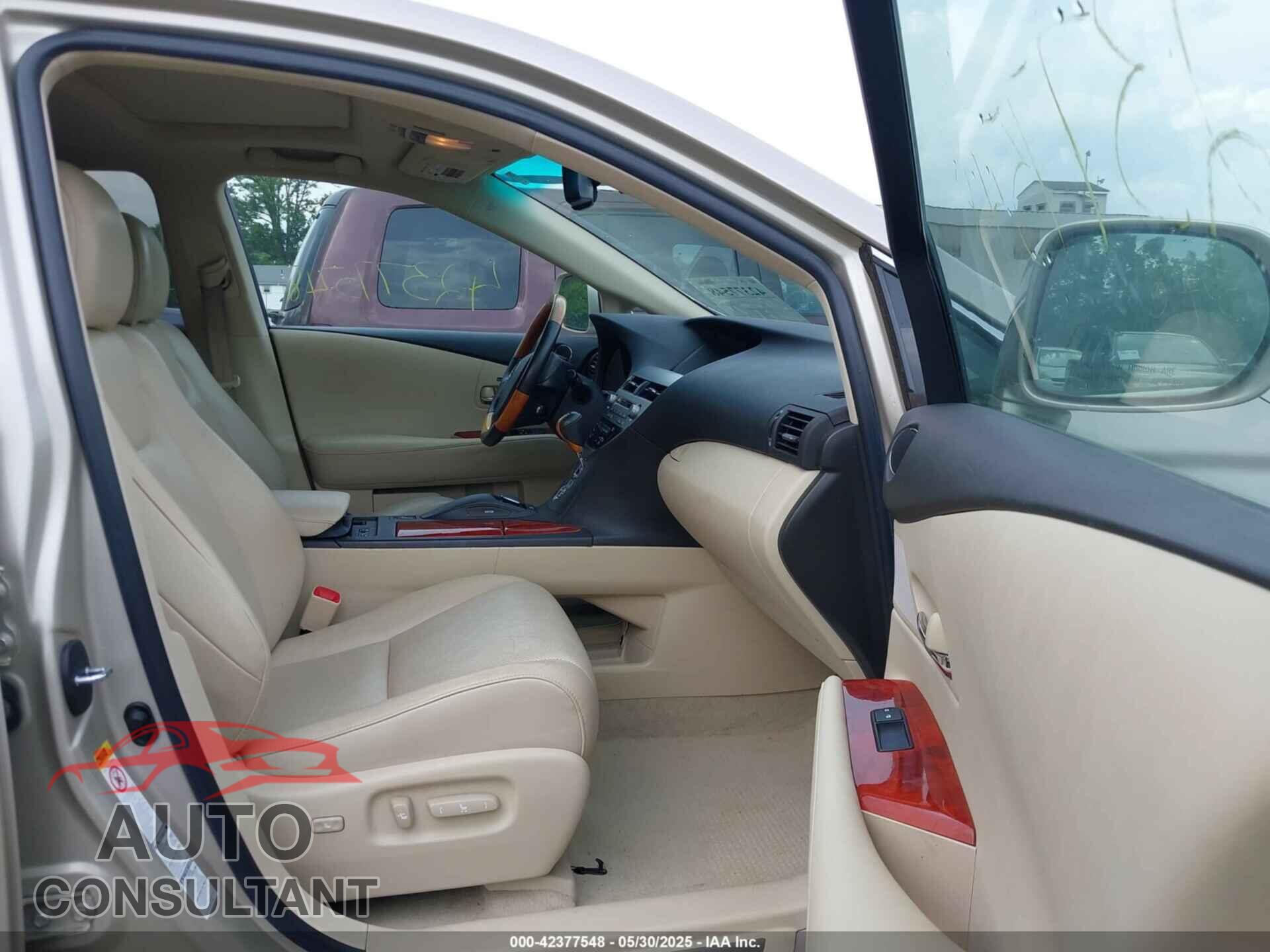 LEXUS RX 350 2012 - 2T2BK1BAXCC123745