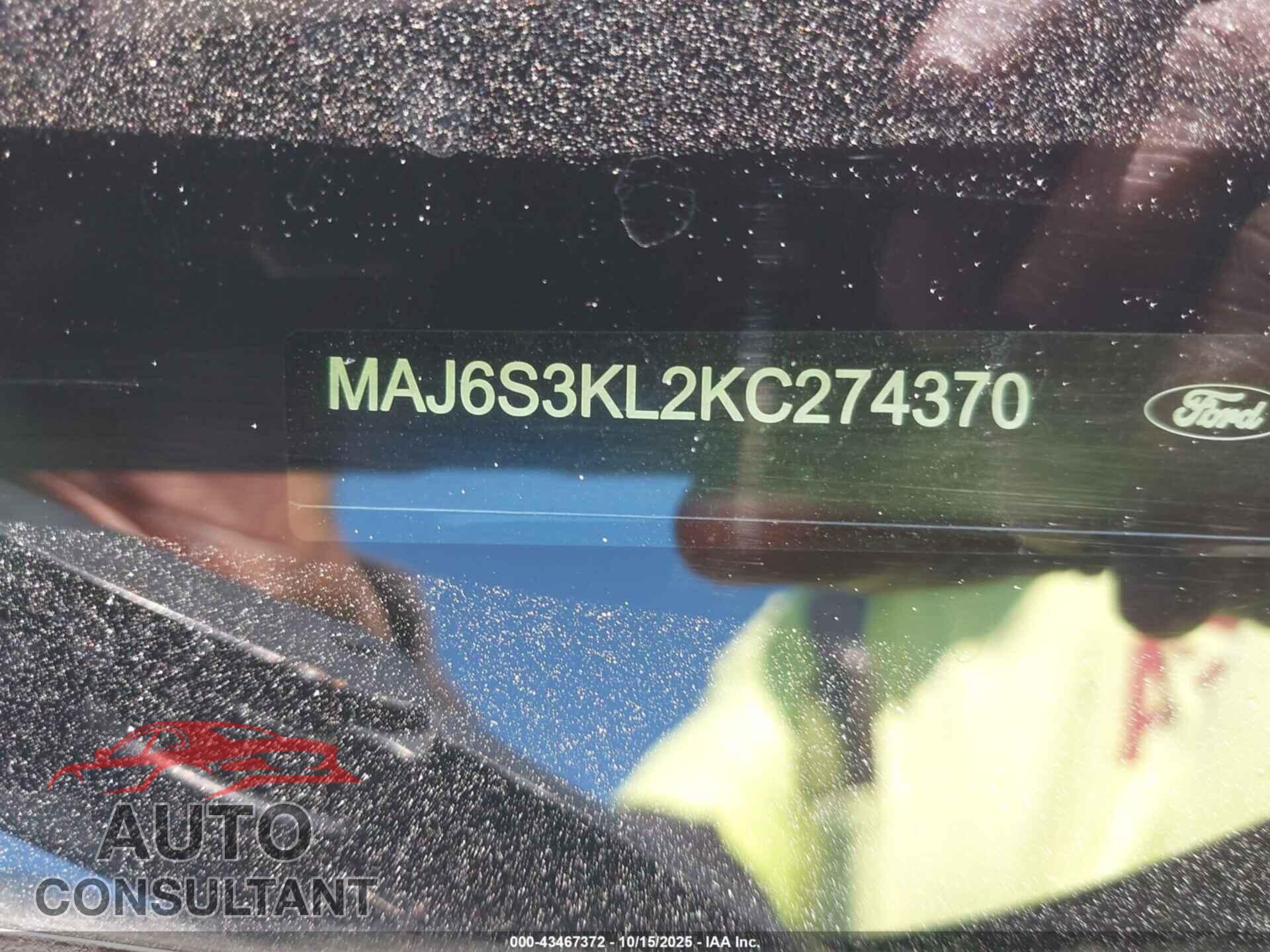 FORD ECOSPORT 2019 - MAJ6S3KL2KC274370