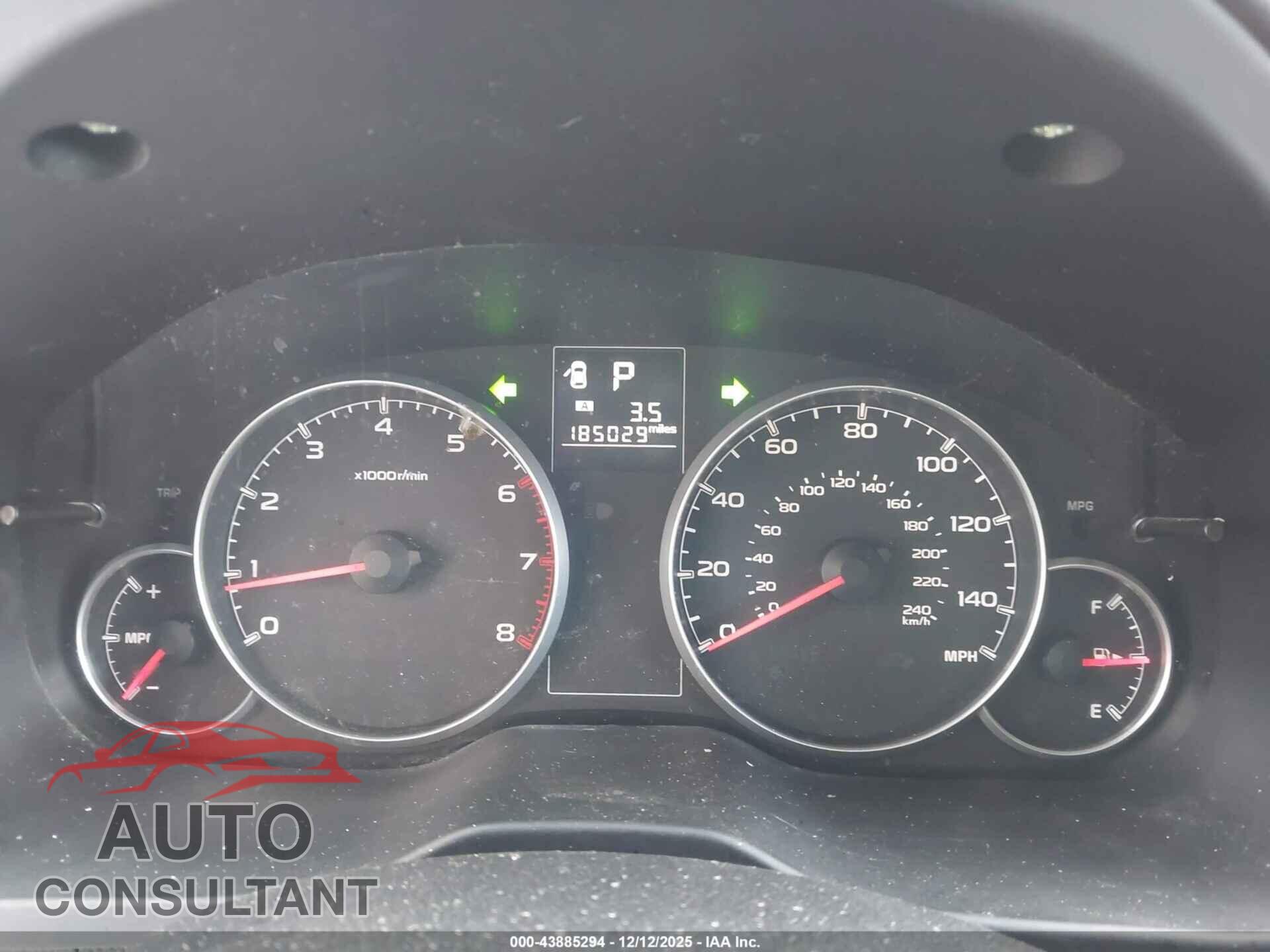 SUBARU OUTBACK 2013 - 4S4BRBCC7D3202902