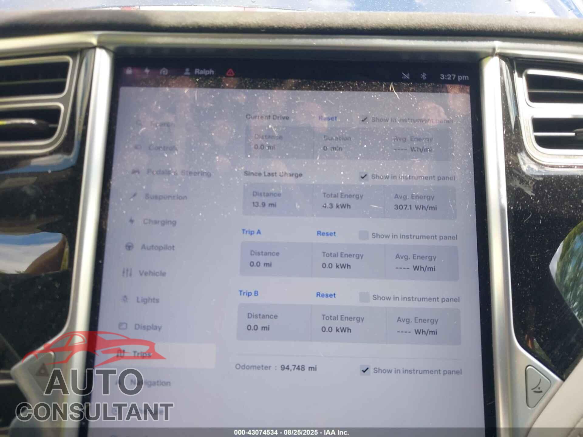 TESLA MODEL S 2015 - 5YJSA1S28FF091877