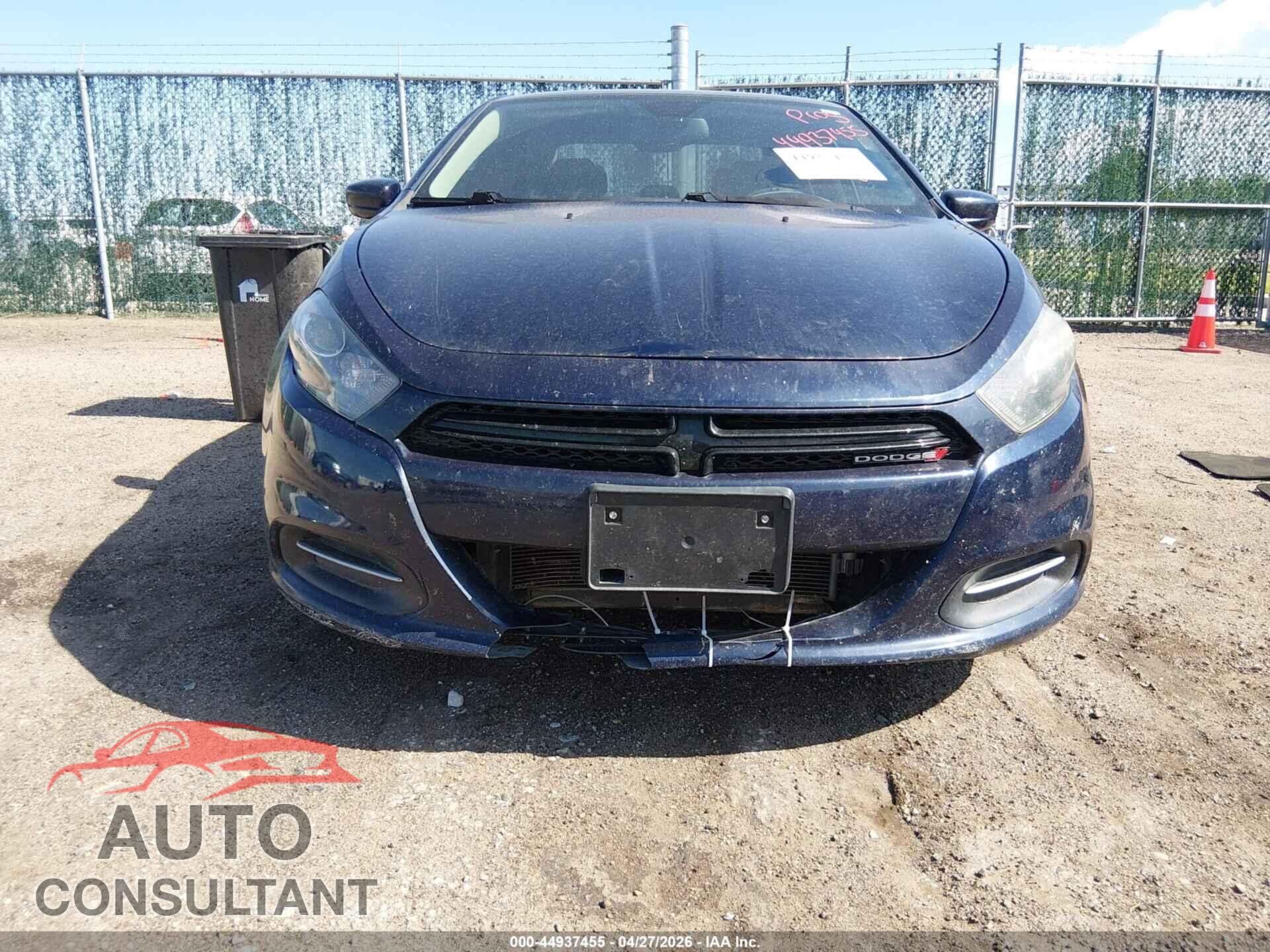 DODGE DART 2015 - 1C3CDFBB2FD415121