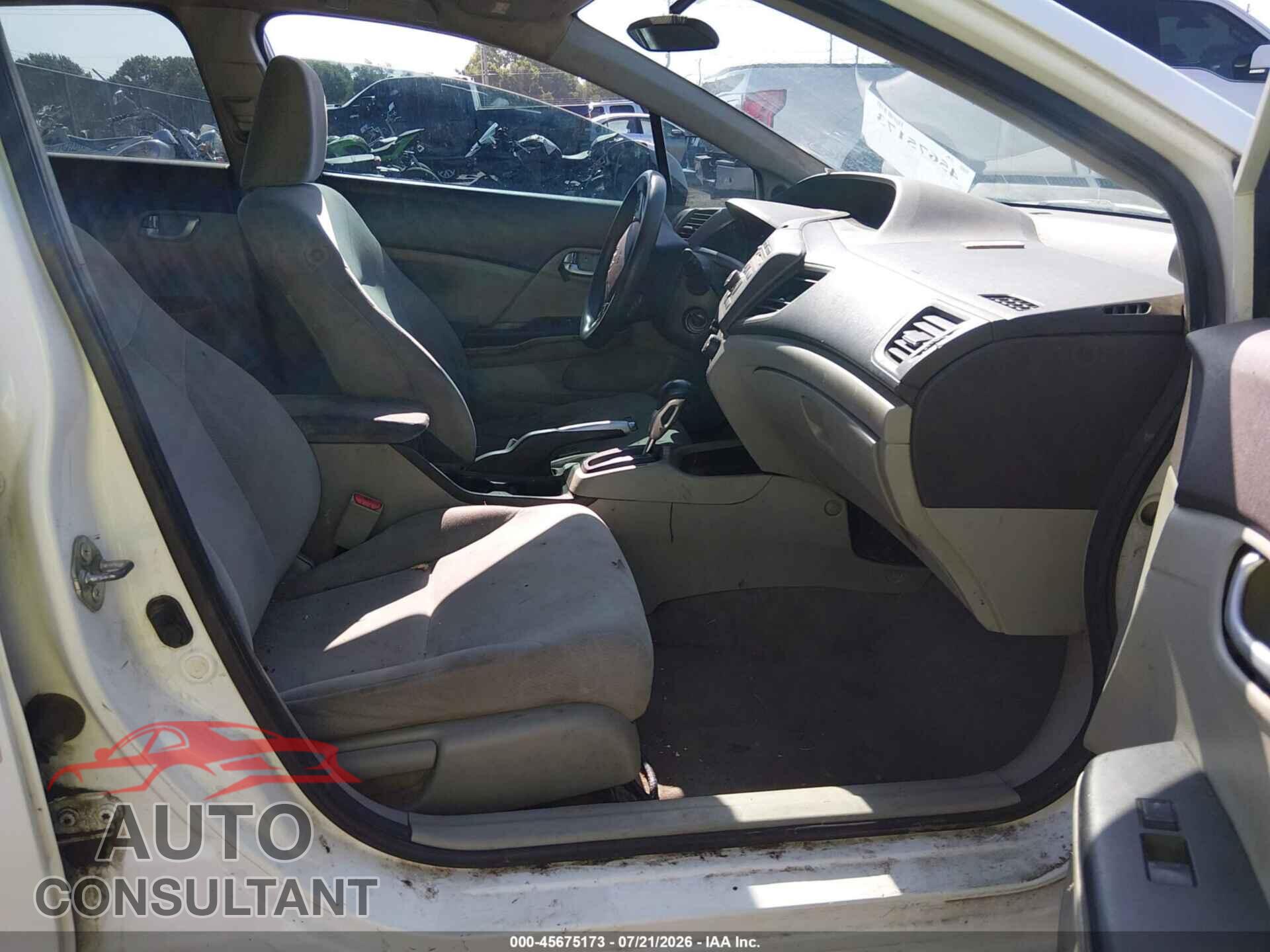 HONDA CIVIC 2012 - 19XFB2F83CE035253