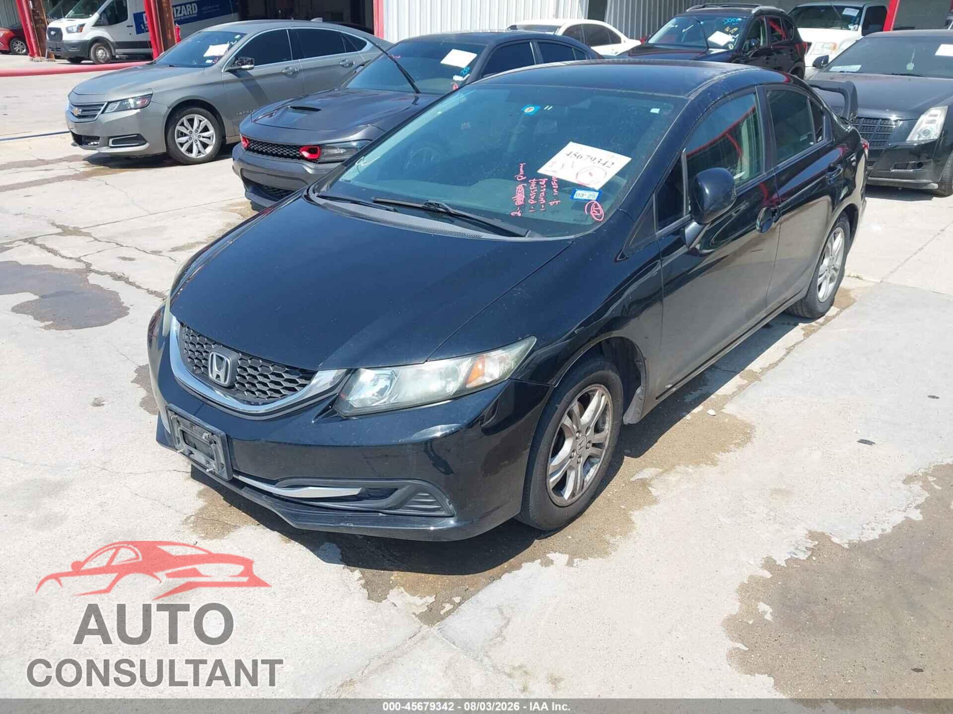 HONDA CIVIC 2013 - 19XFB2F57DE232112