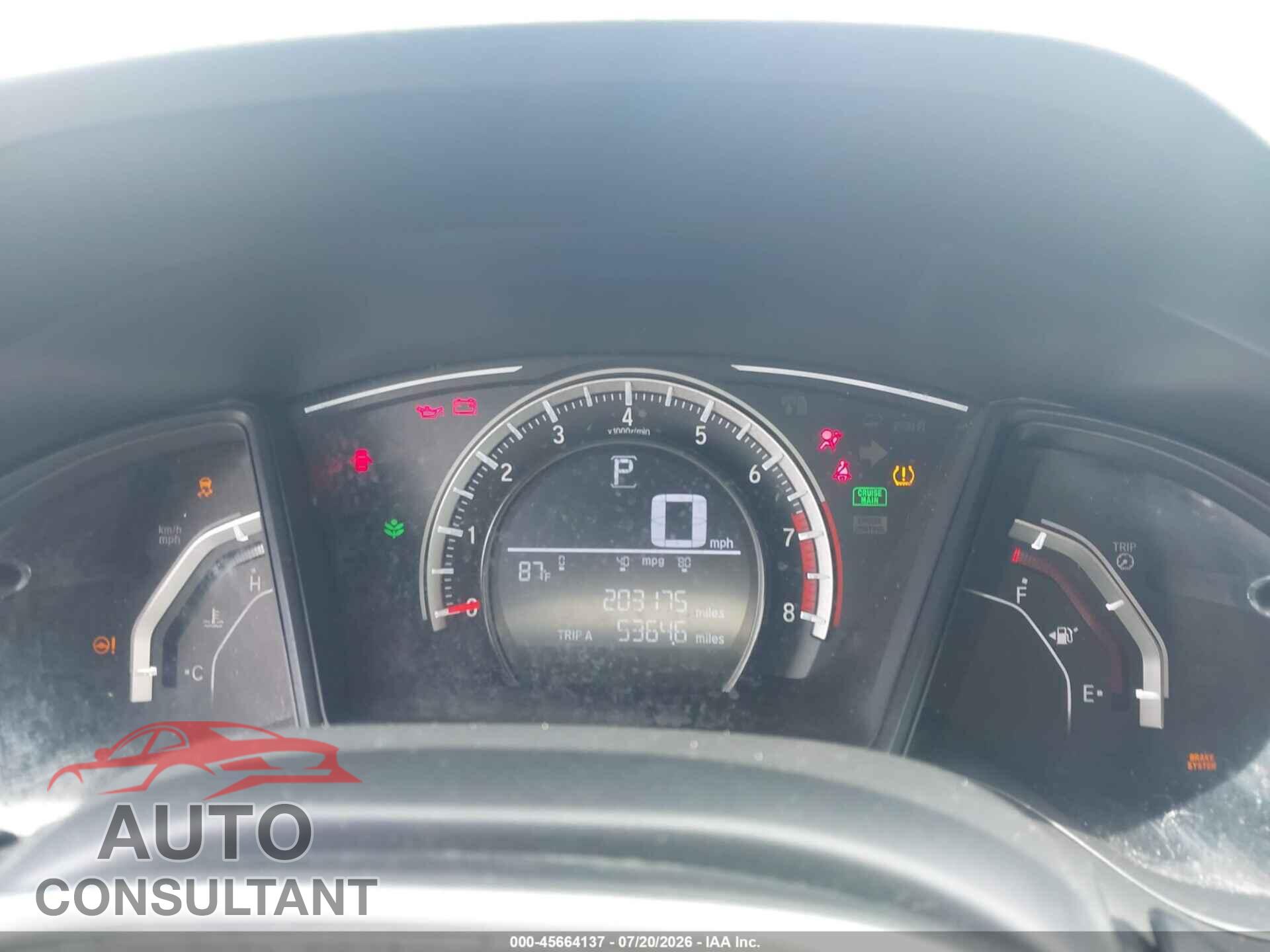 HONDA CIVIC 2017 - 19XFC2F56HE037024