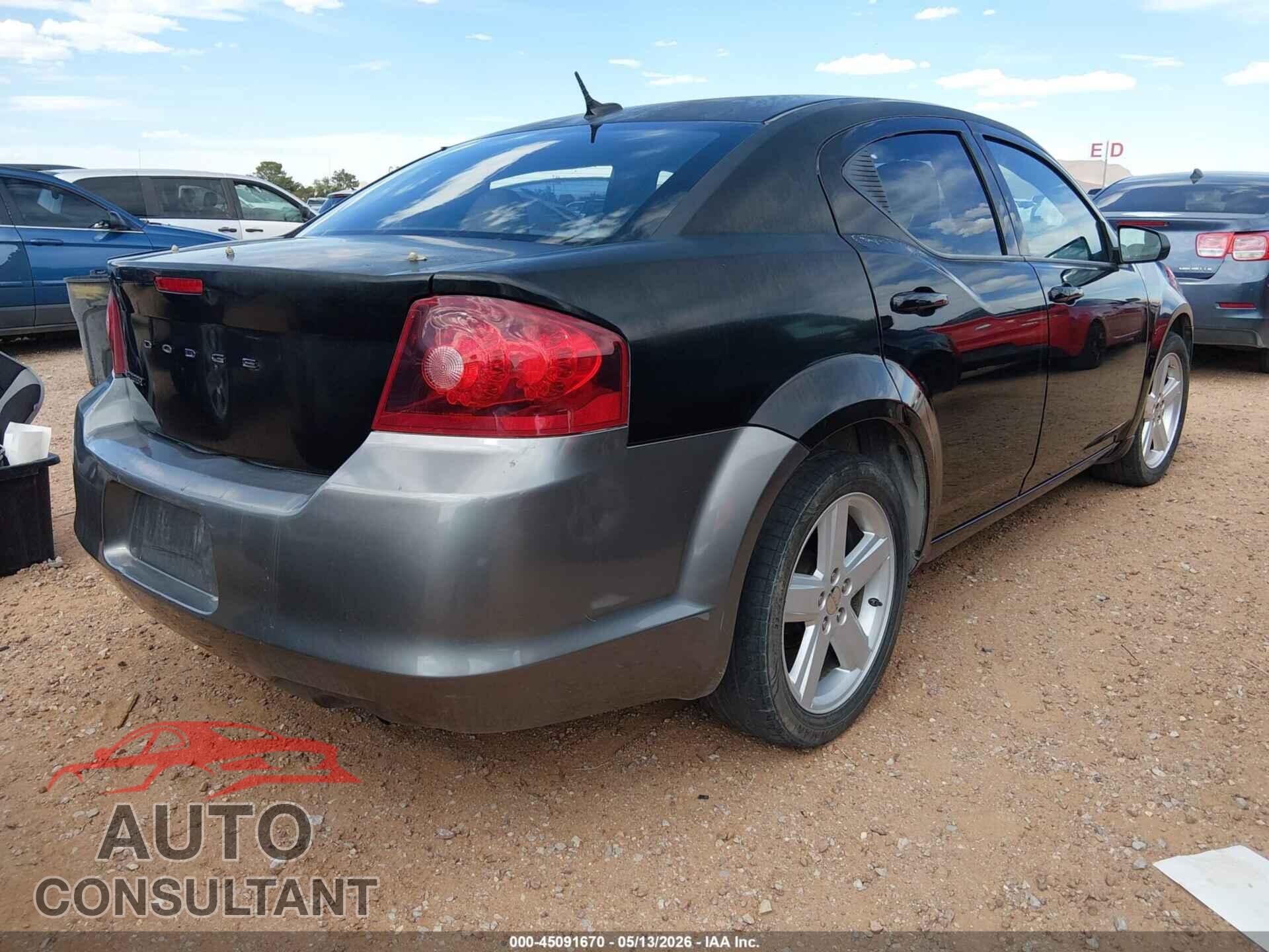 DODGE AVENGER 2013 - 1C3CDZAB4DN563183
