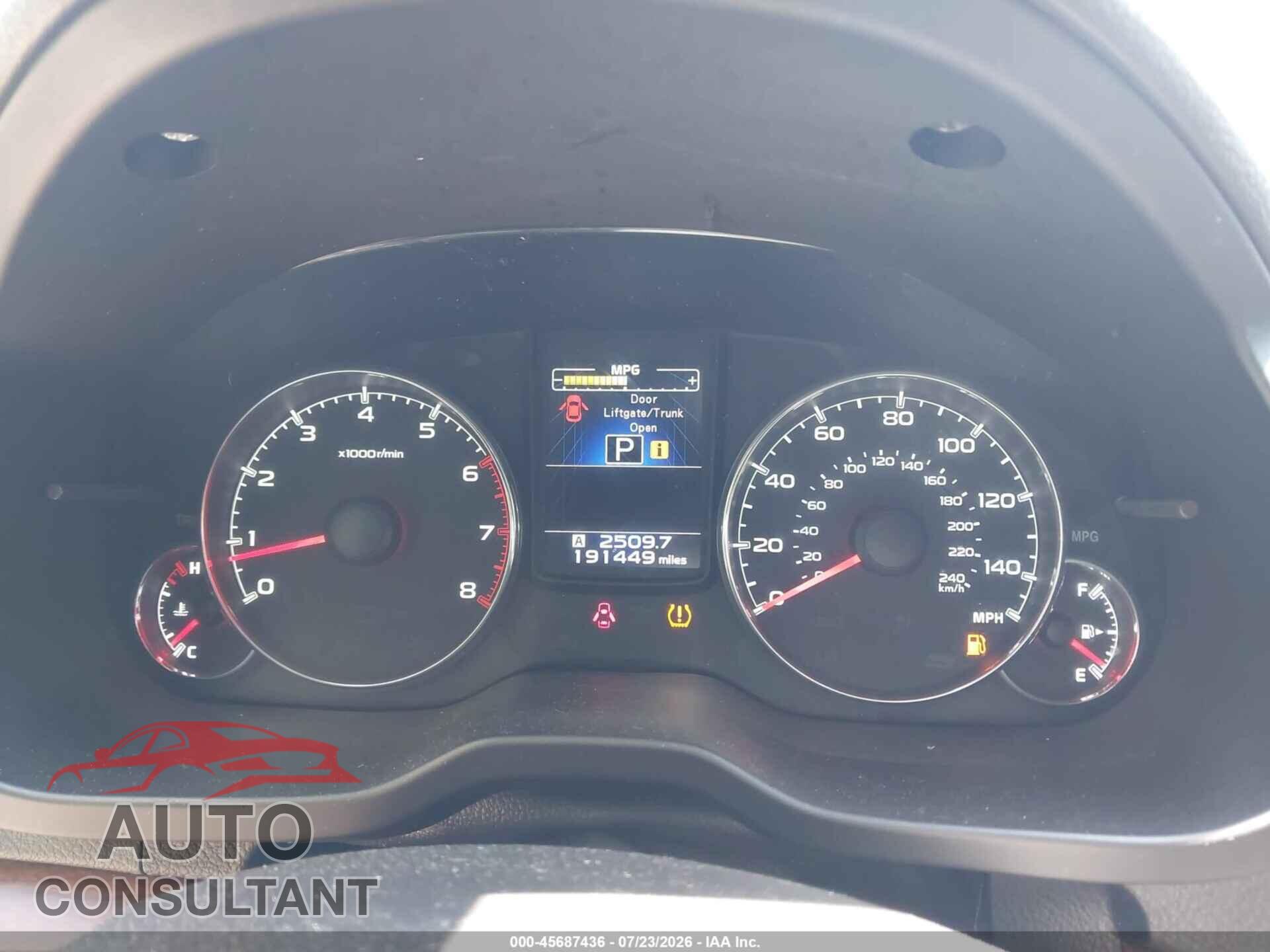 SUBARU OUTBACK 2014 - 4S4BRBLC8E3209245