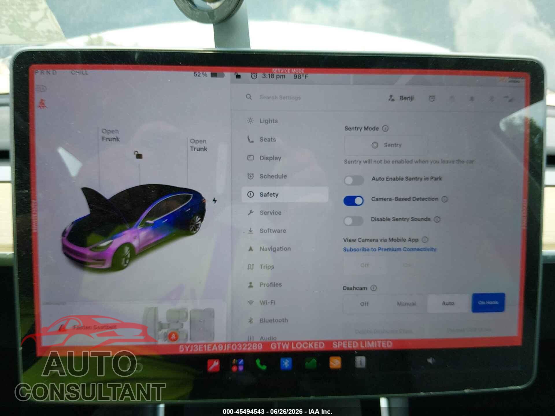 TESLA MODEL 3 2018 - 5YJ3E1EA9JF032289