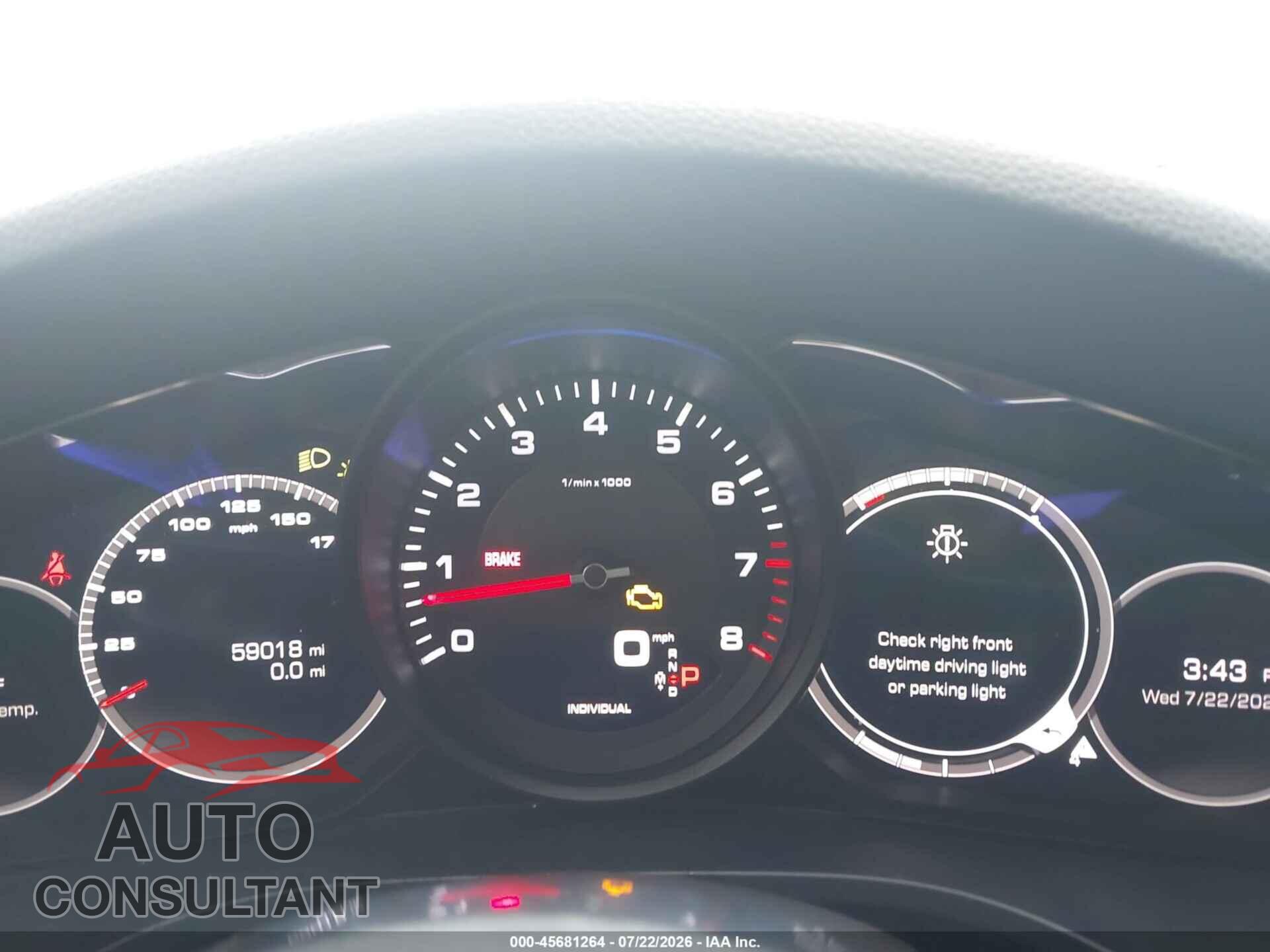 PORSCHE CAYENNE 2019 - WP1AA2AYXKDA15021