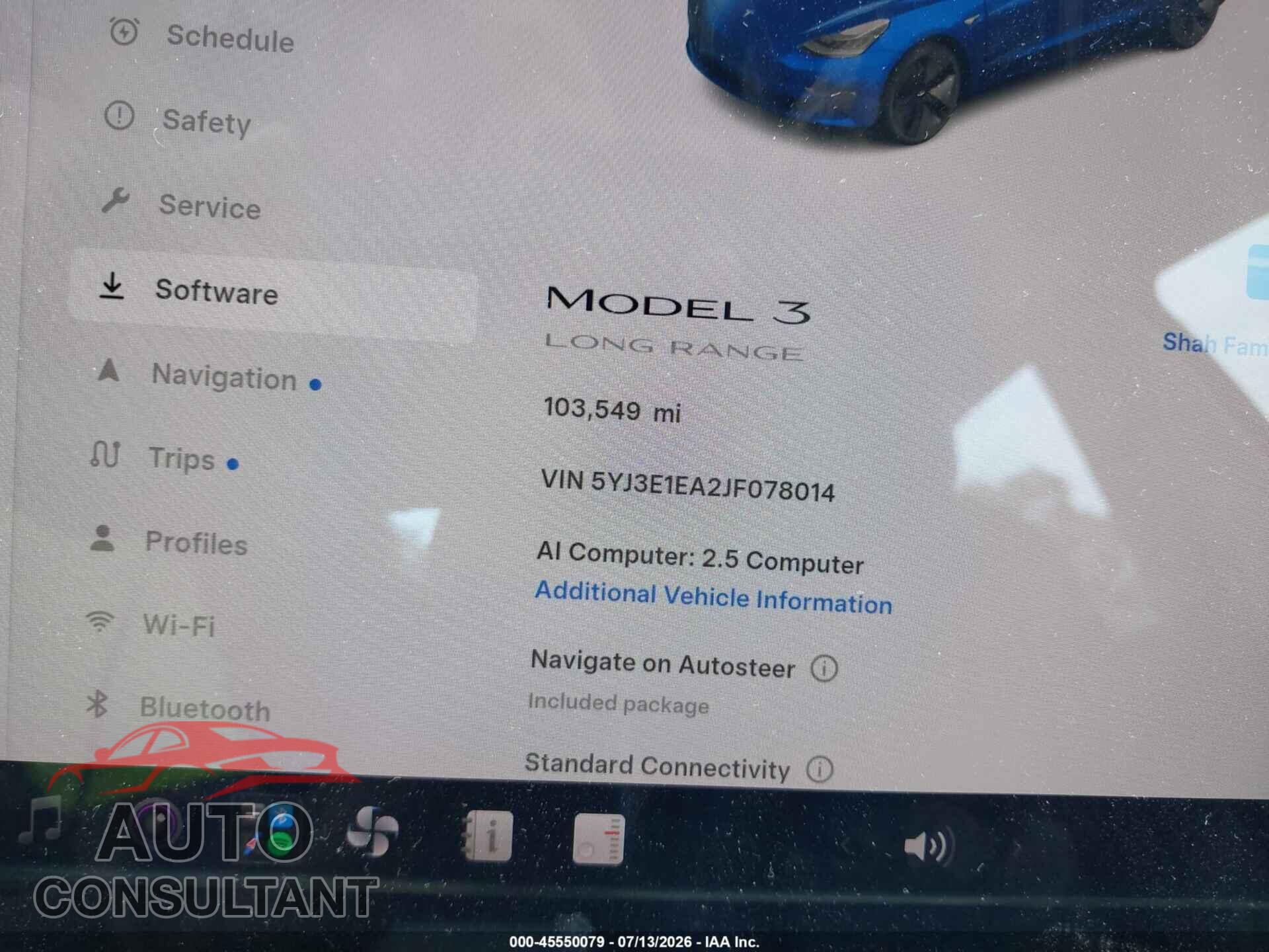 TESLA MODEL 3 2018 - 5YJ3E1EA2JF078014