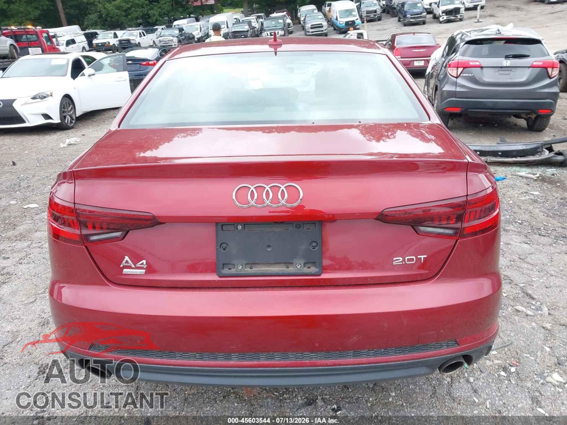 AUDI A4 2018 - WAUKMAF47JA221987