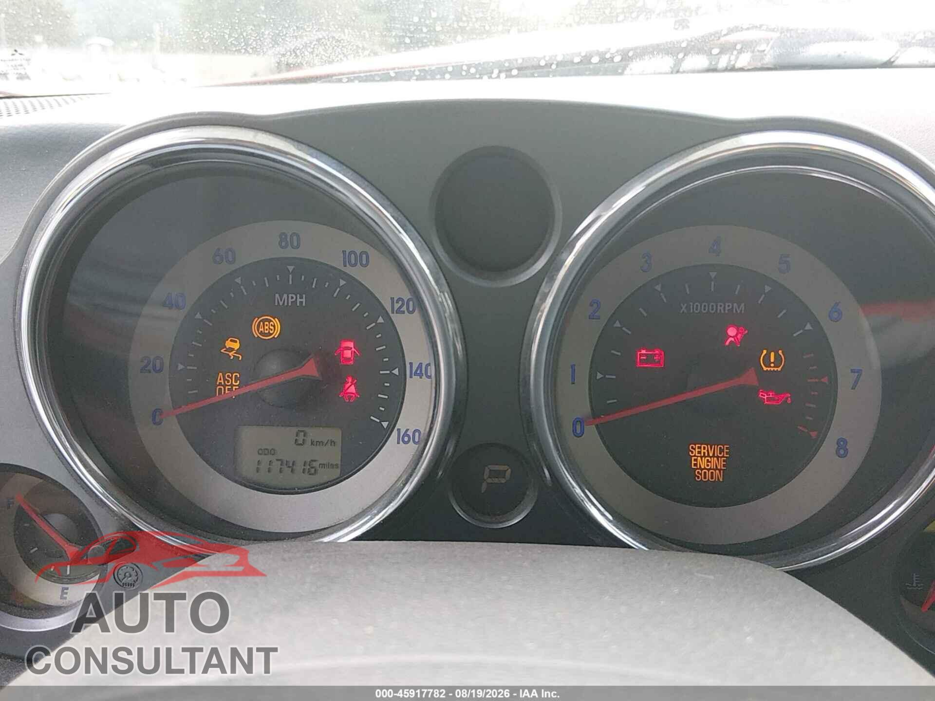 MITSUBISHI ECLIPSE 2011 - 4A31K5DF5BE004607