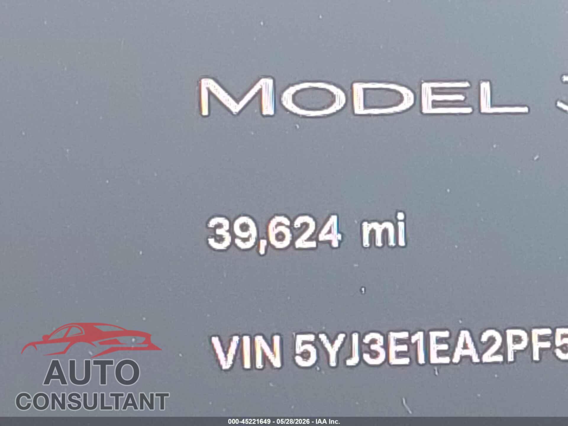 TESLA MODEL 3 2023 - 5YJ3E1EA2PF541908