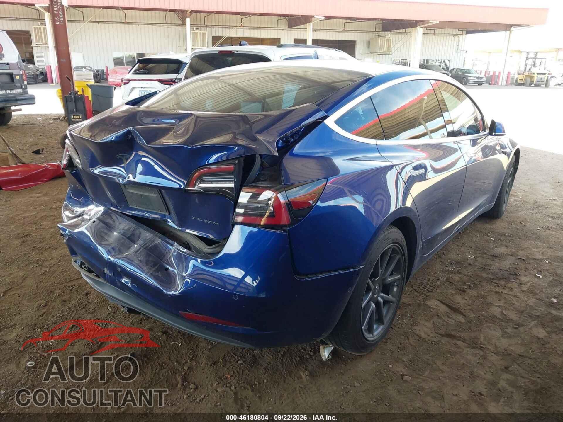 TESLA MODEL 3 2019 - 5YJ3E1EB9KF387537