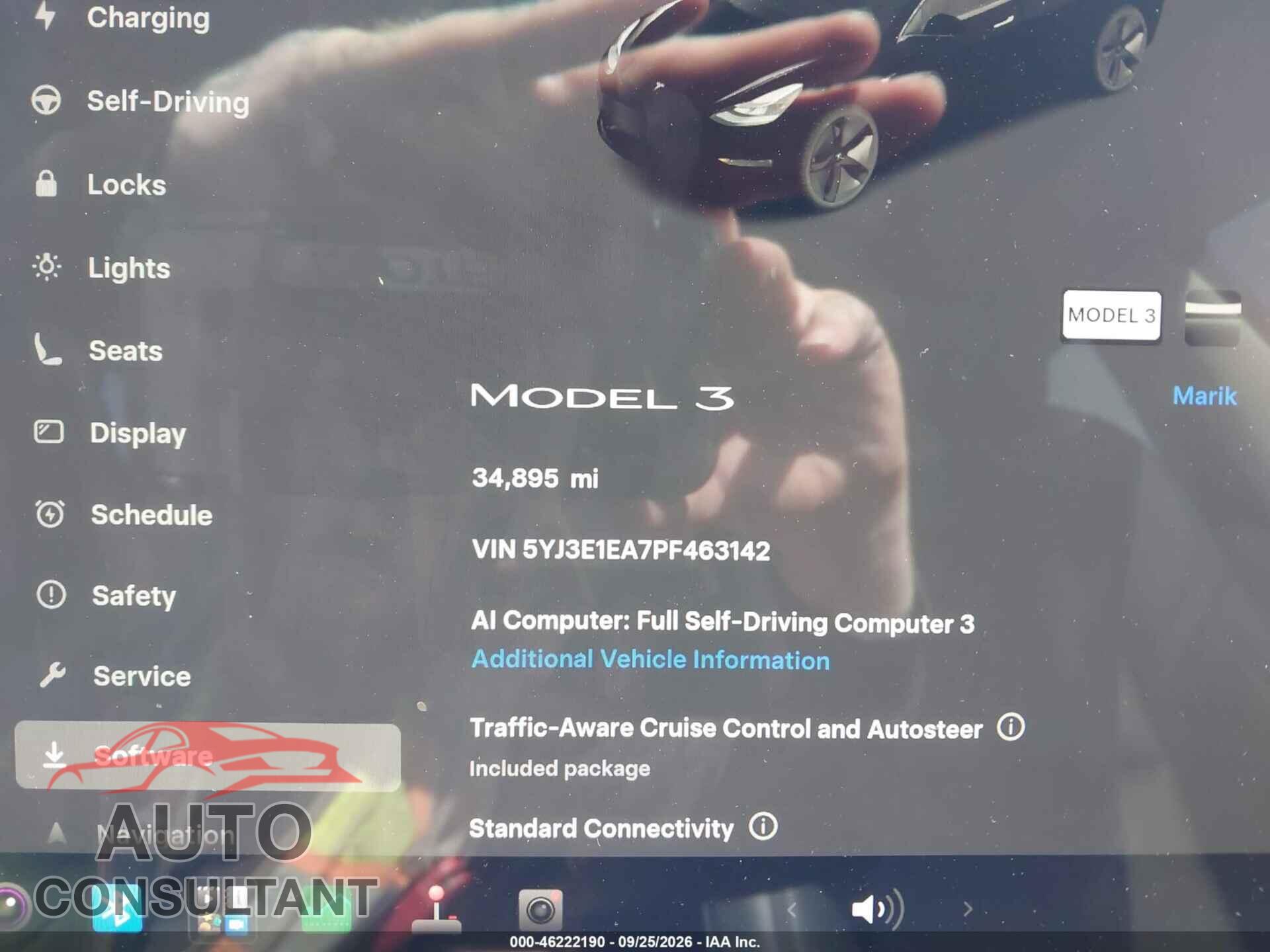 TESLA MODEL 3 2023 - 5YJ3E1EA7PF463142