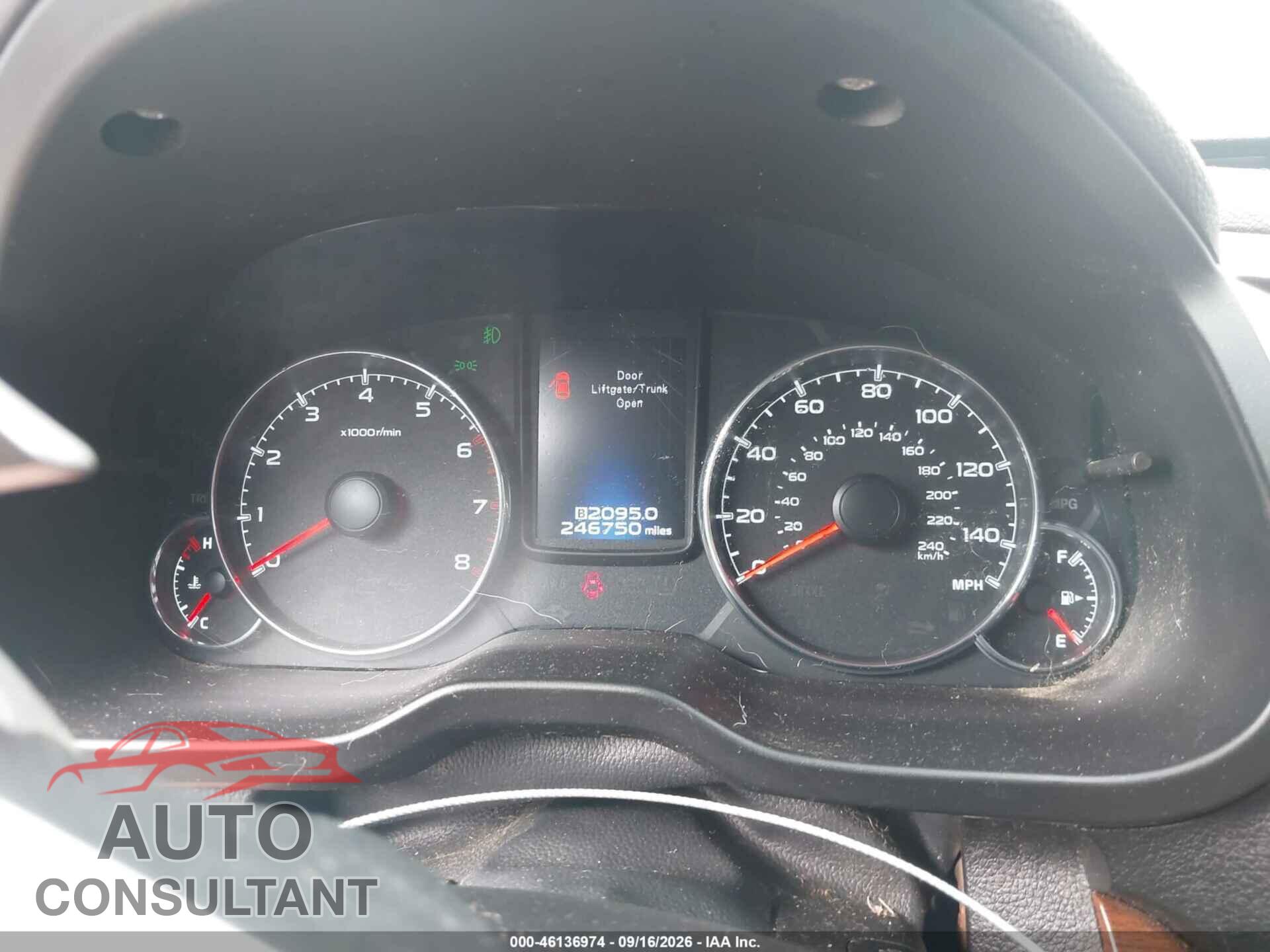 SUBARU OUTBACK 2014 - 4S4BRBLC8E3263287