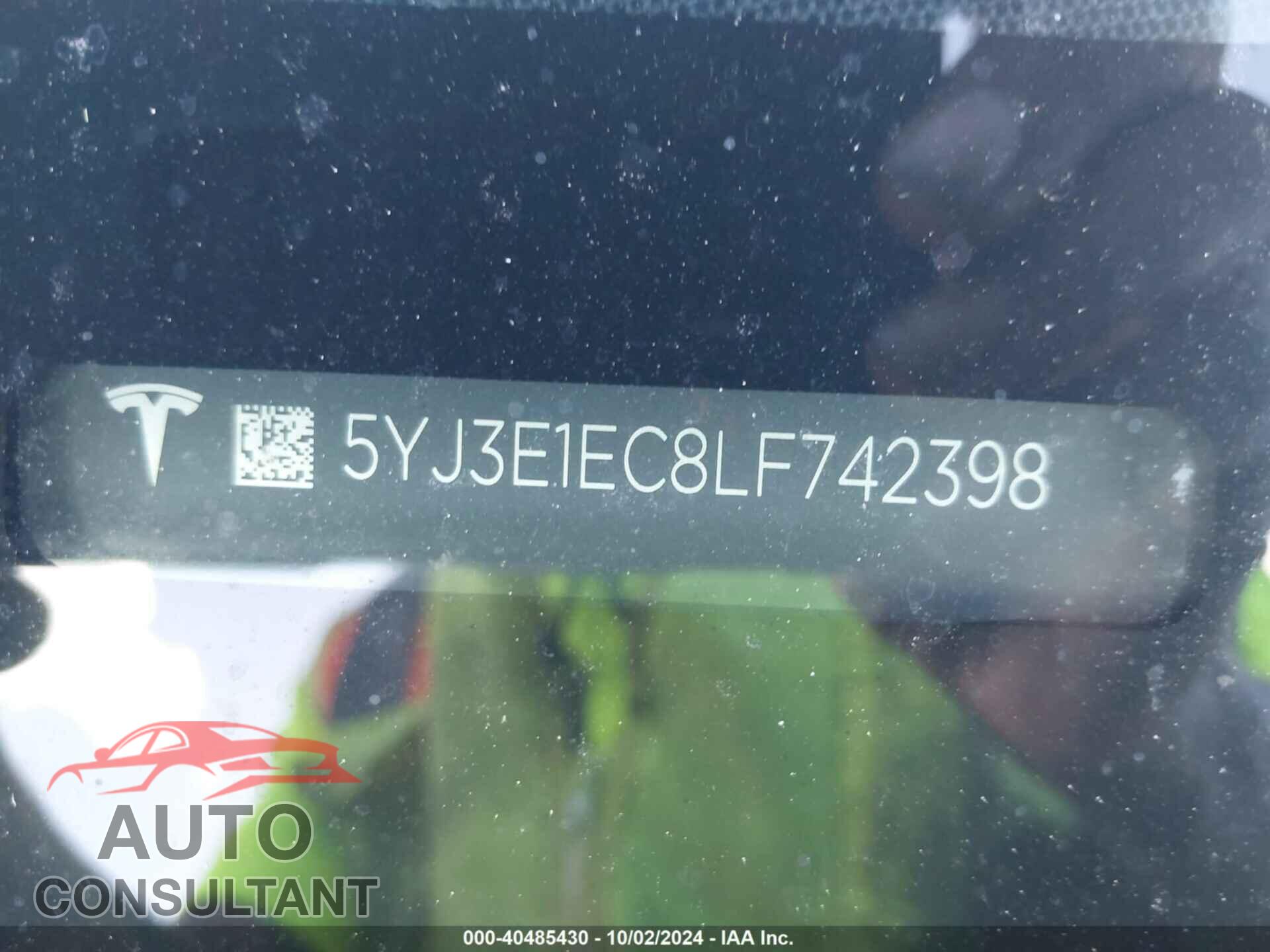 TESLA MODEL 3 2020 - 5YJ3E1EC8LF742398