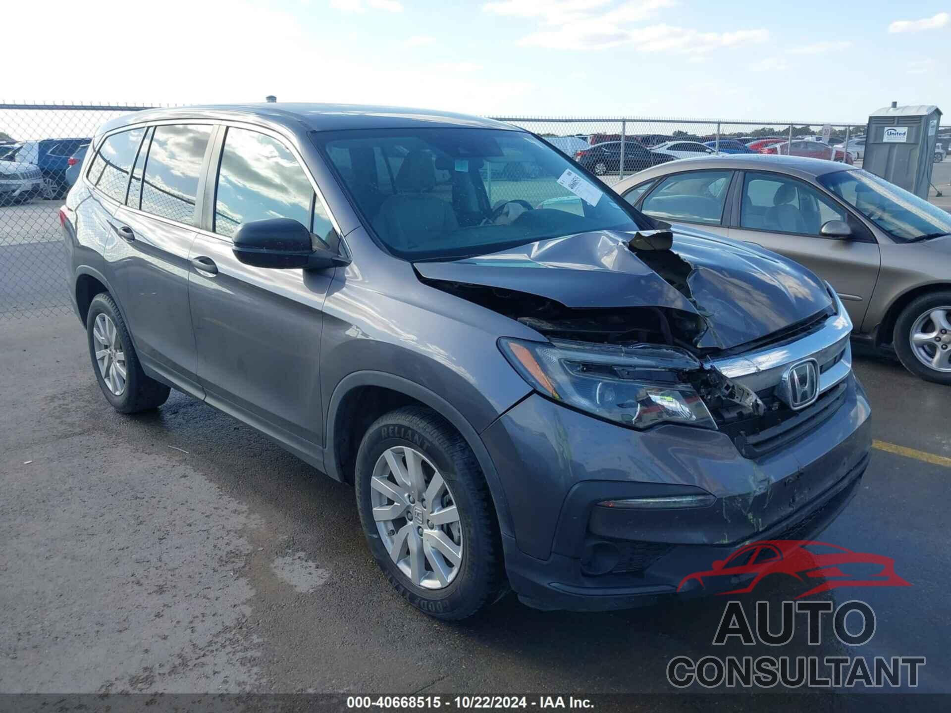 HONDA PILOT 2019 - 5FNYF5H19KB022627