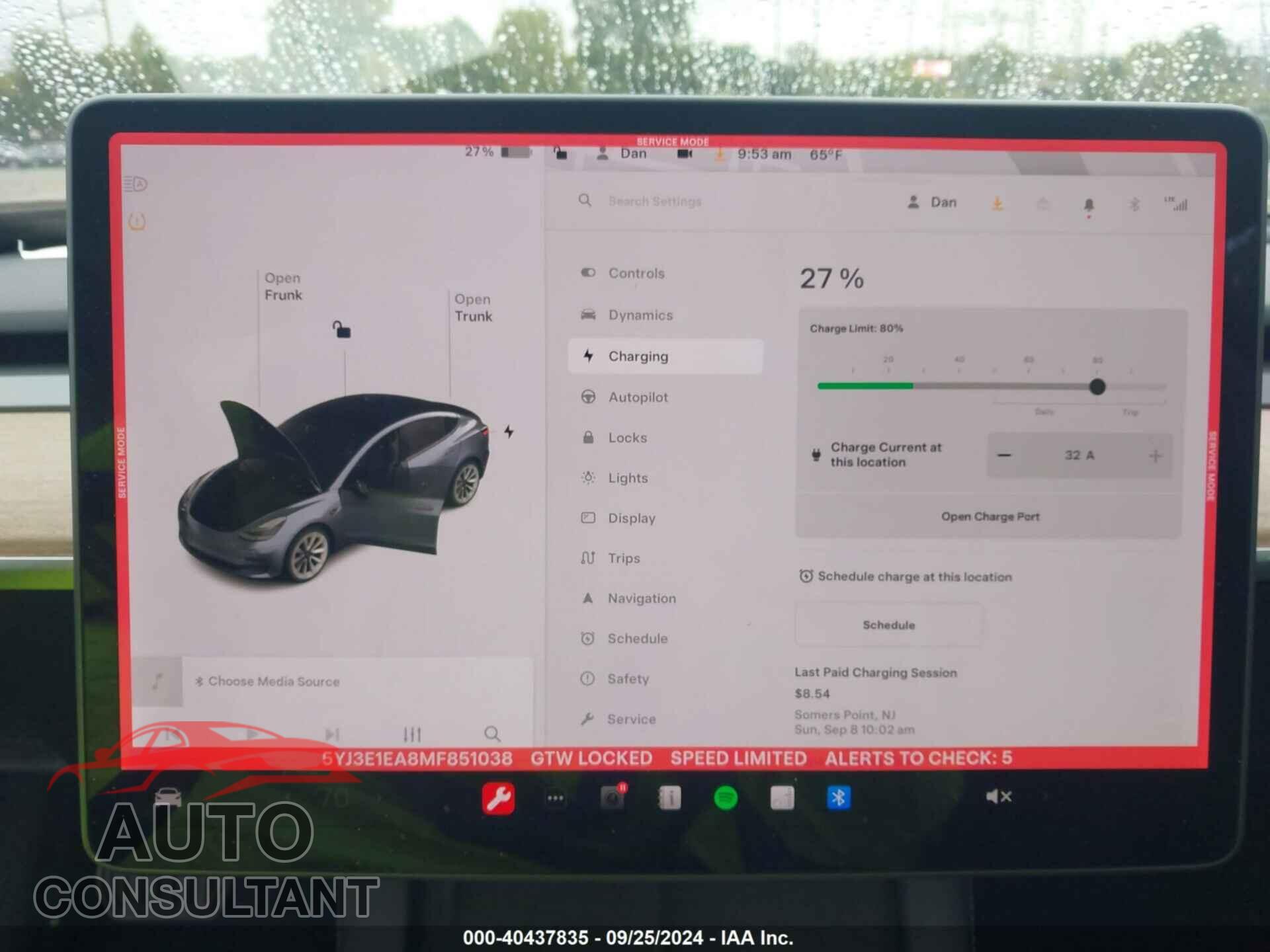 TESLA MODEL 3 2021 - 5YJ3E1EA8MF851038