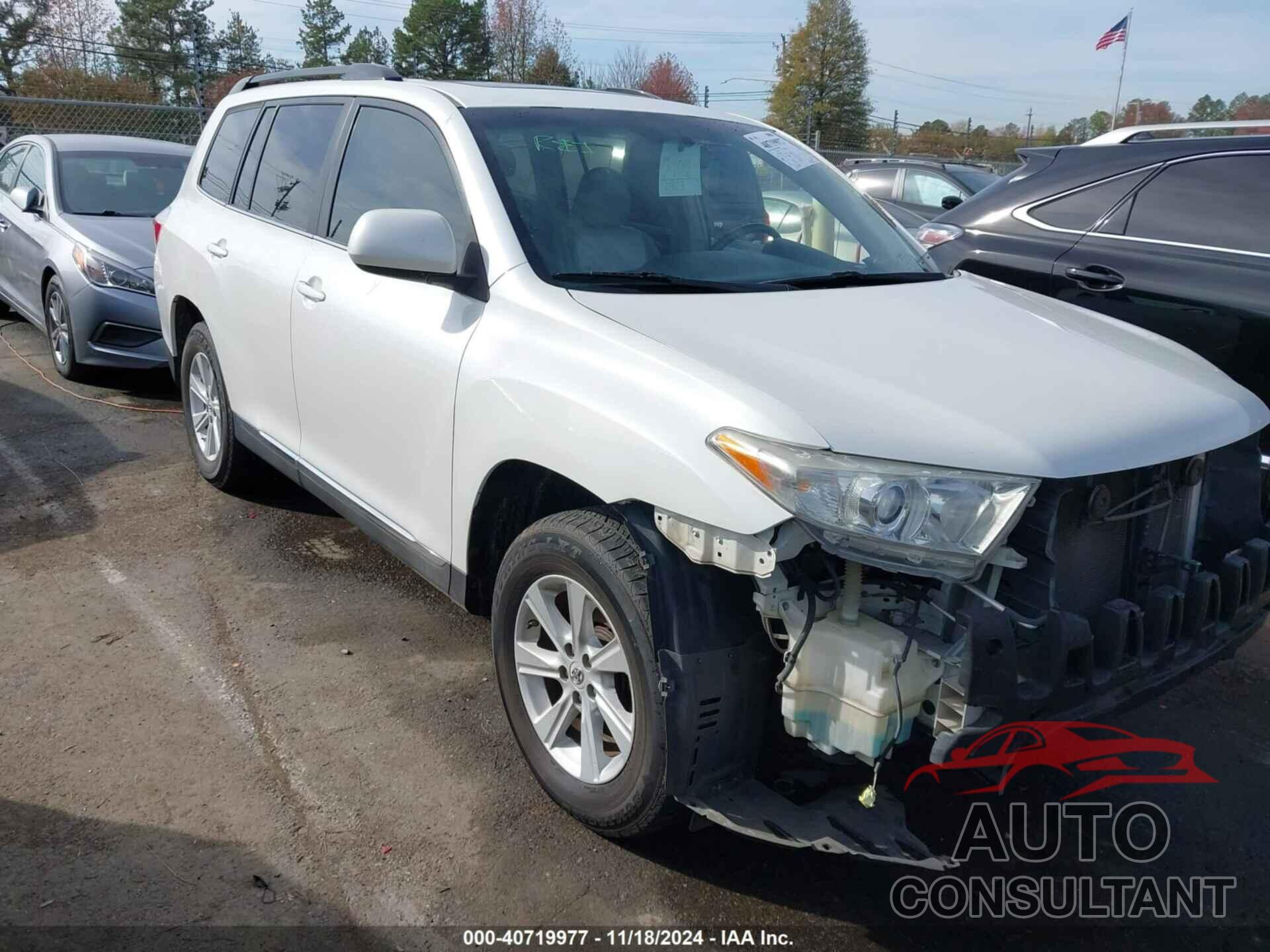 TOYOTA HIGHLANDER 2013 - 5TDZK3EH5DS092629