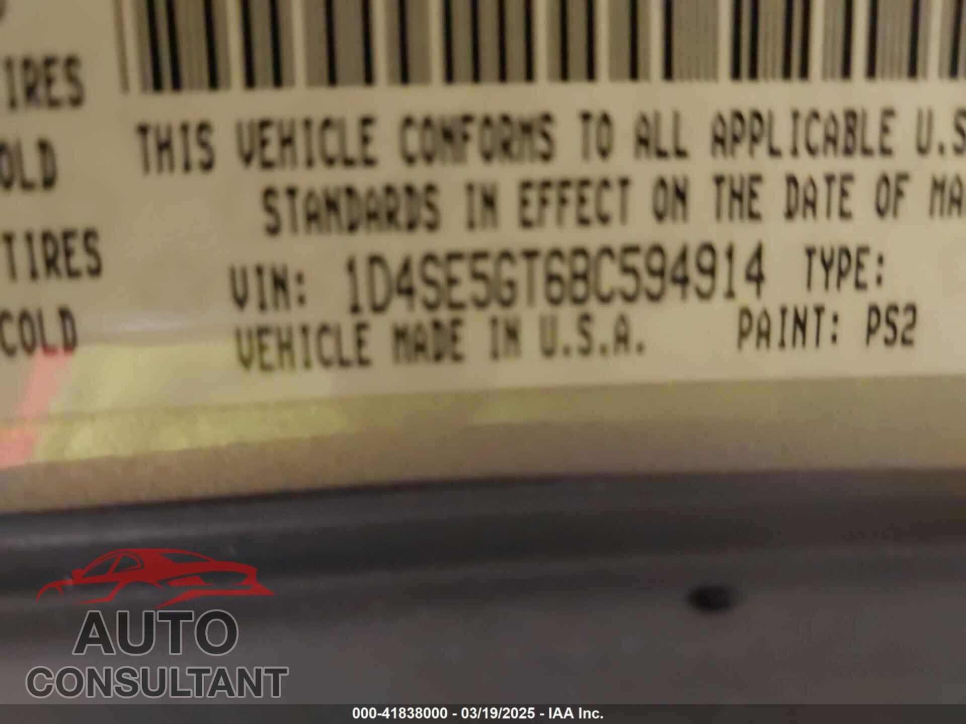 DODGE DURANGO 2011 - 1D4SE5GT6BC594914