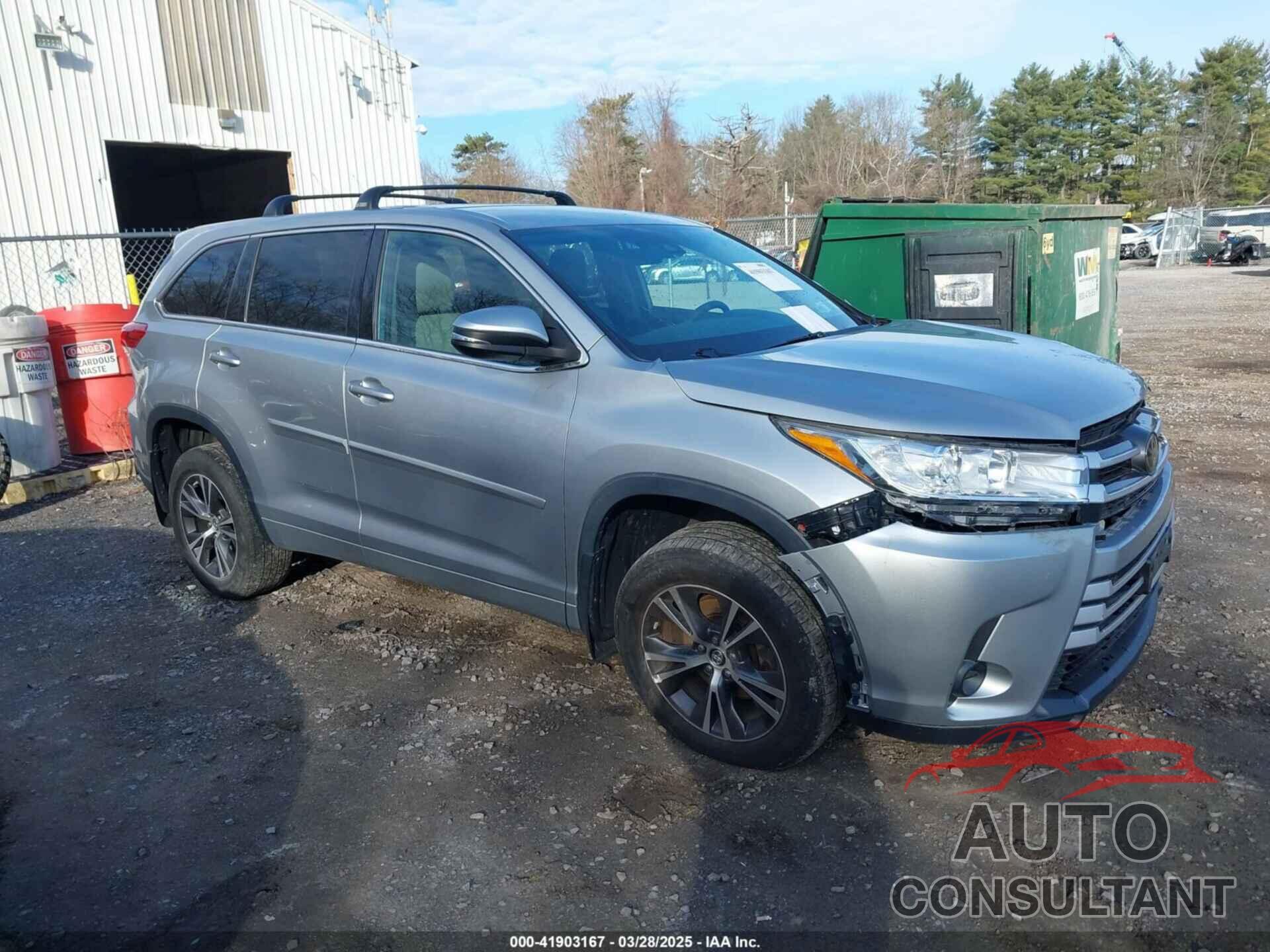 TOYOTA HIGHLANDER 2018 - 5TDBZRFH7JS839416