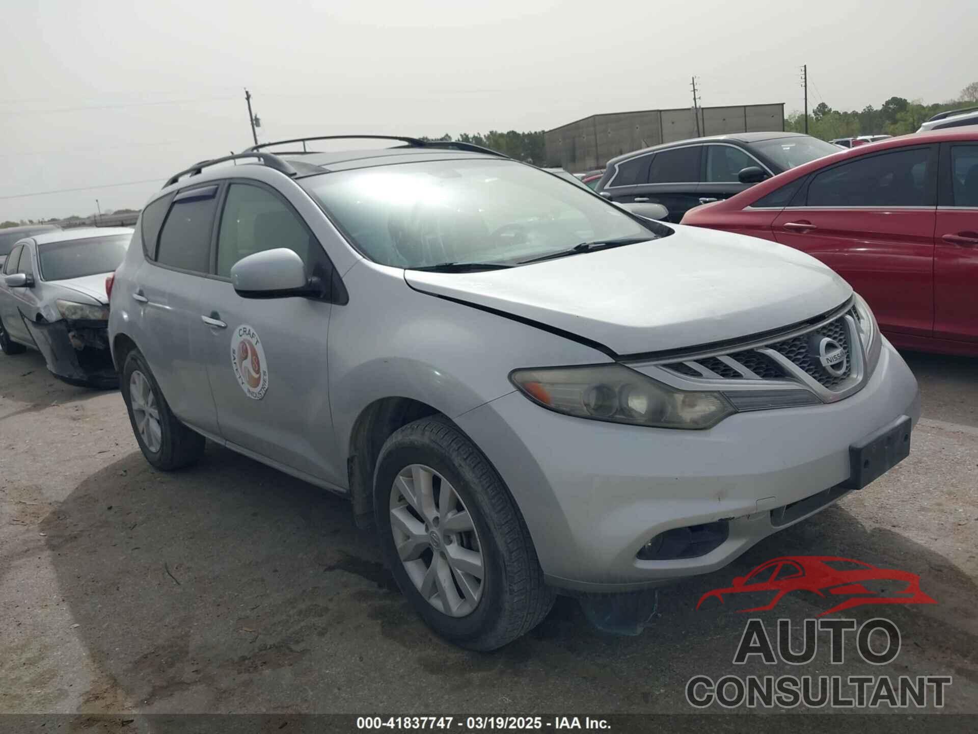 NISSAN MURANO 2012 - JN8AZ1MU3CW117879