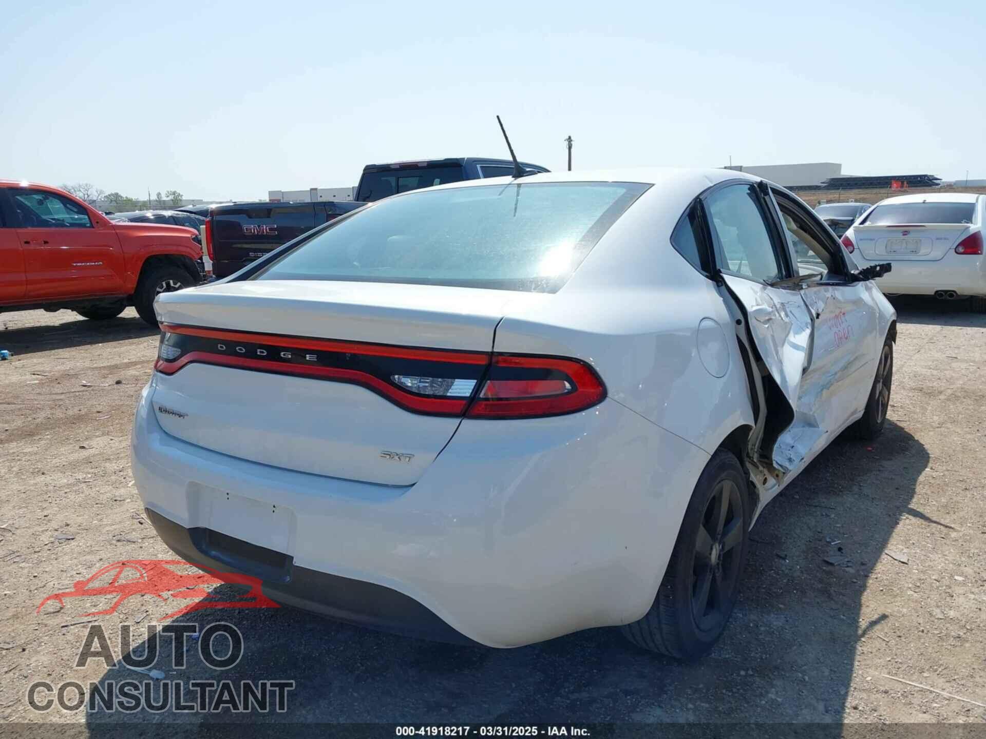 DODGE DART 2015 - 1C3CDFBB0FD128313