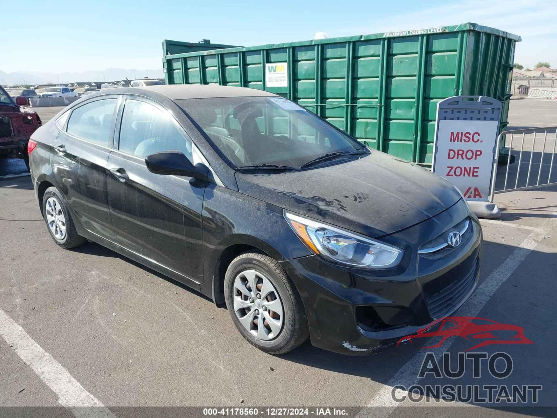 HYUNDAI ACCENT 2017 - KMHCT4AE8HU354743