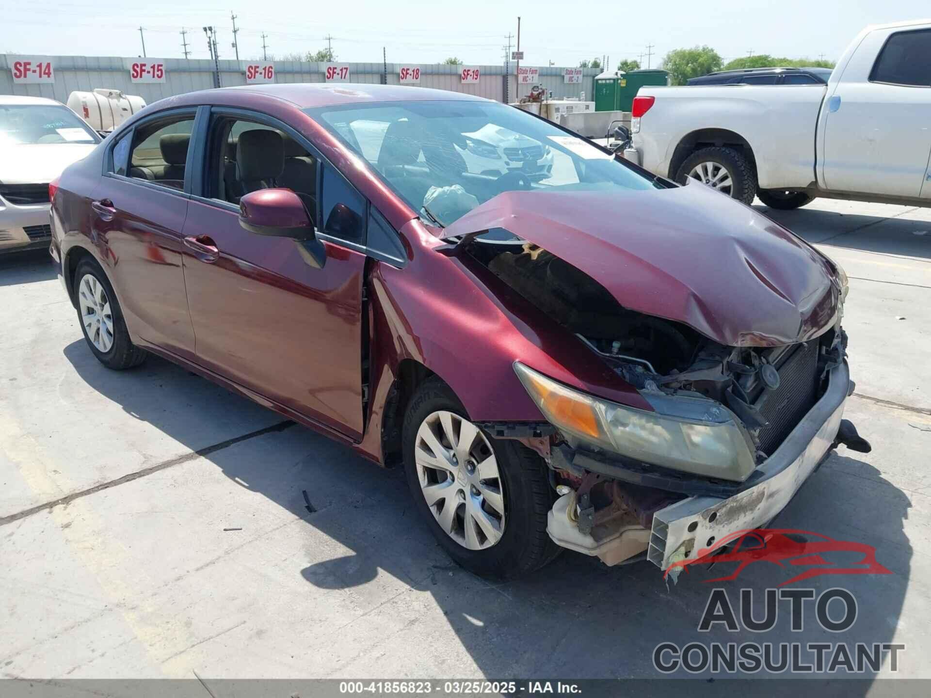 HONDA CIVIC 2012 - 2HGFB2F56CH596459