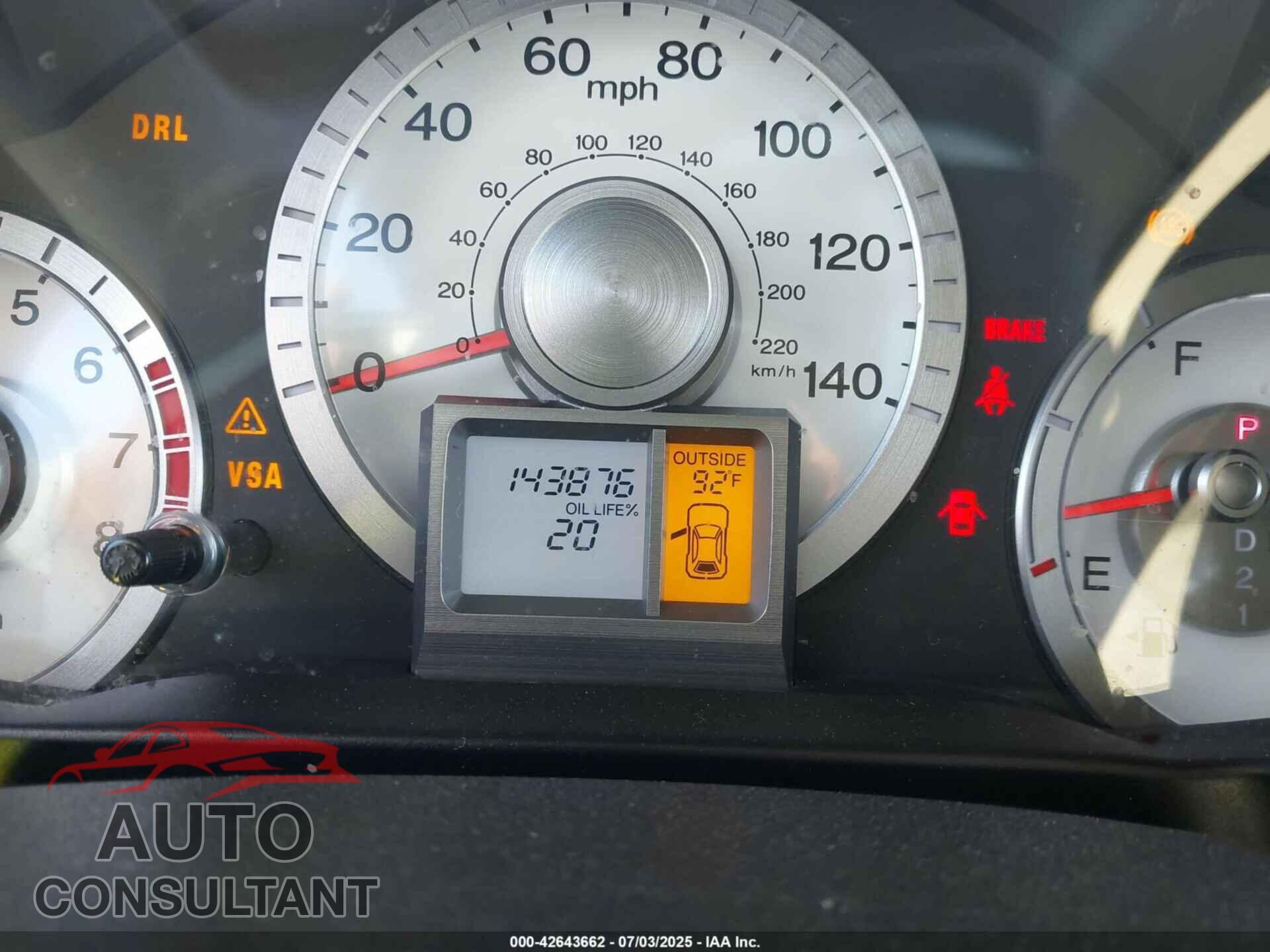 HONDA PILOT 2011 - 5FNYF3H50BB033121
