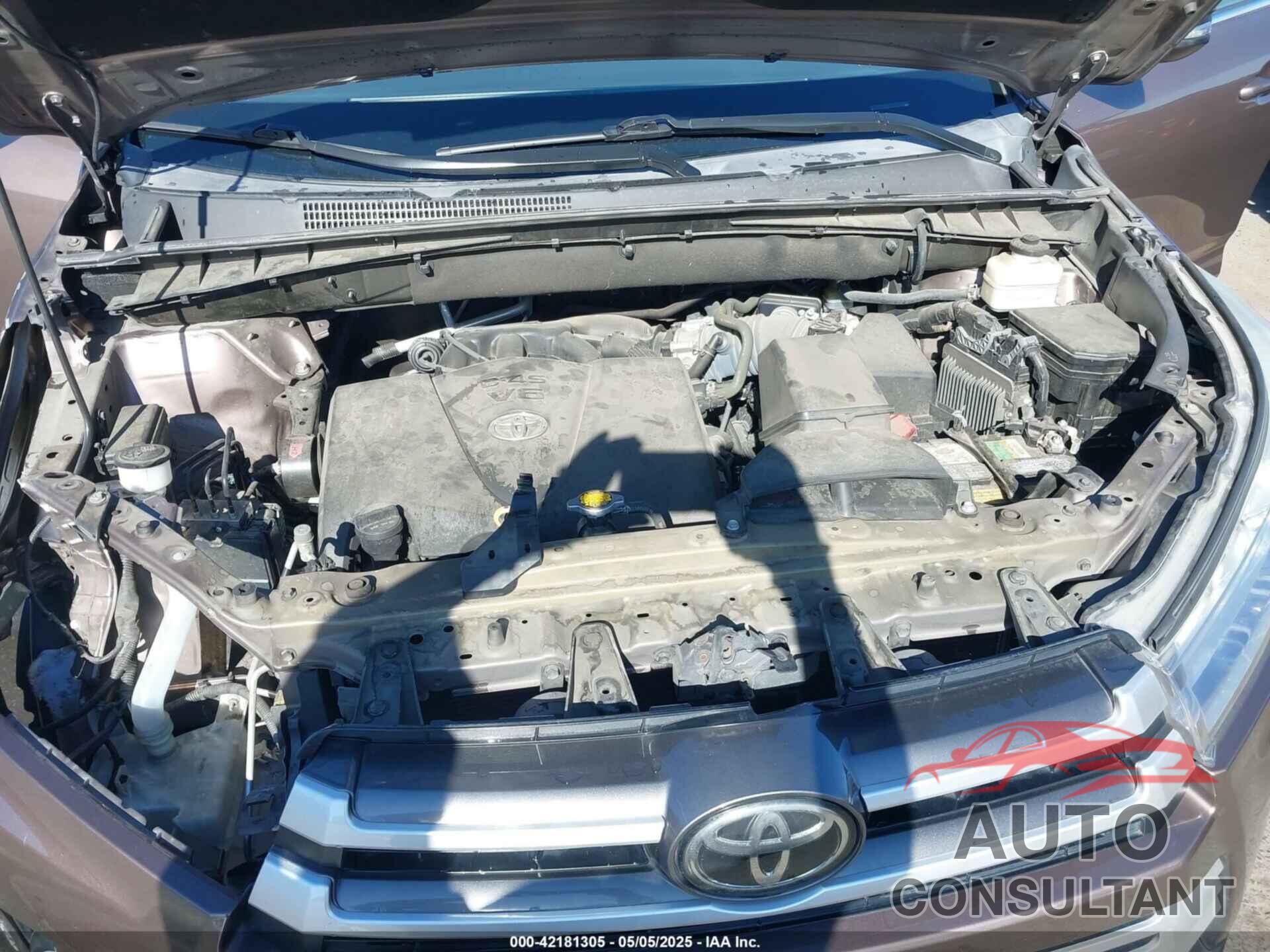 TOYOTA HIGHLANDER 2017 - 5TDJZRFH4HS419151