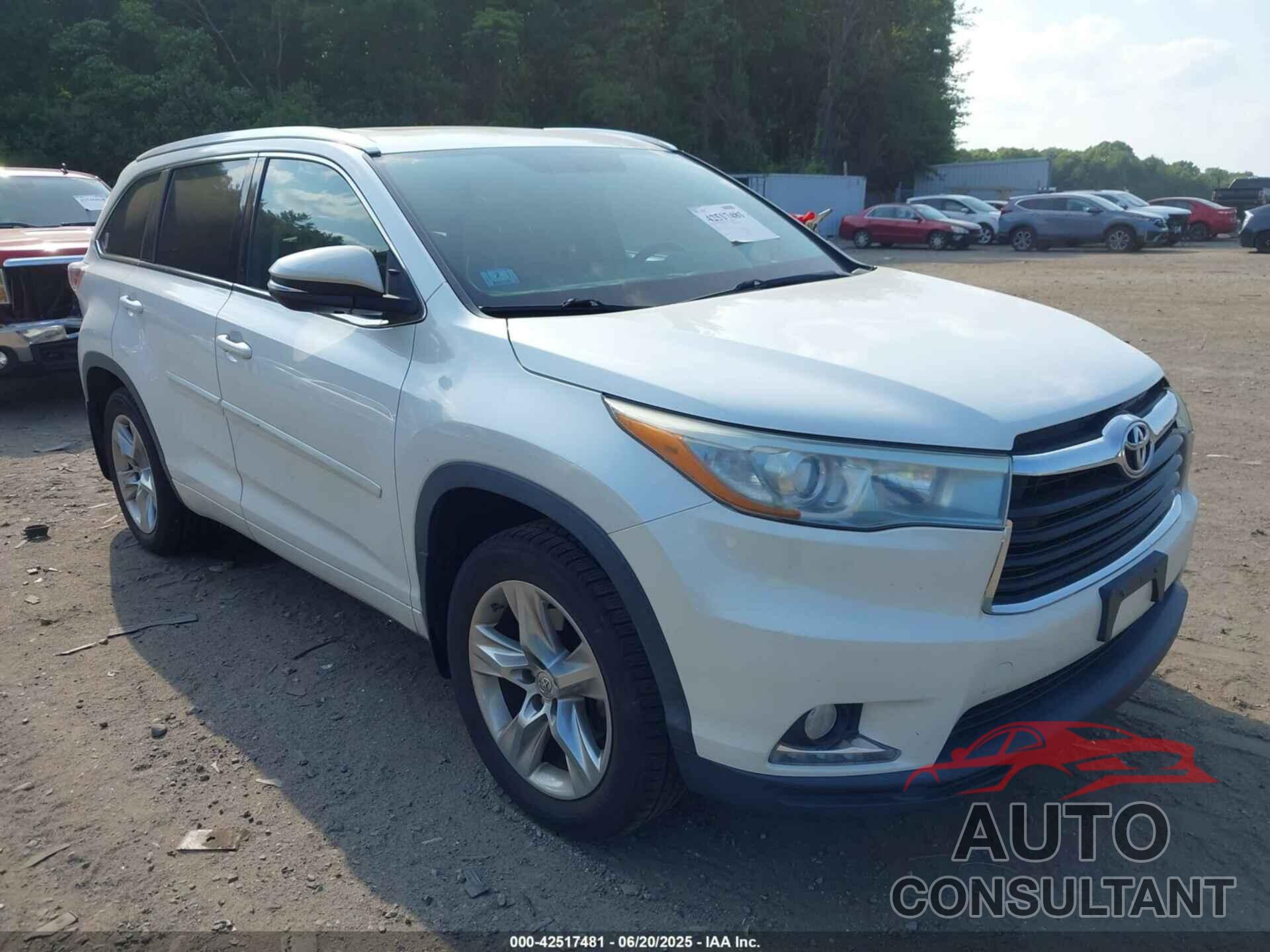 TOYOTA HIGHLANDER 2015 - 5TDDKRFH5FS221483
