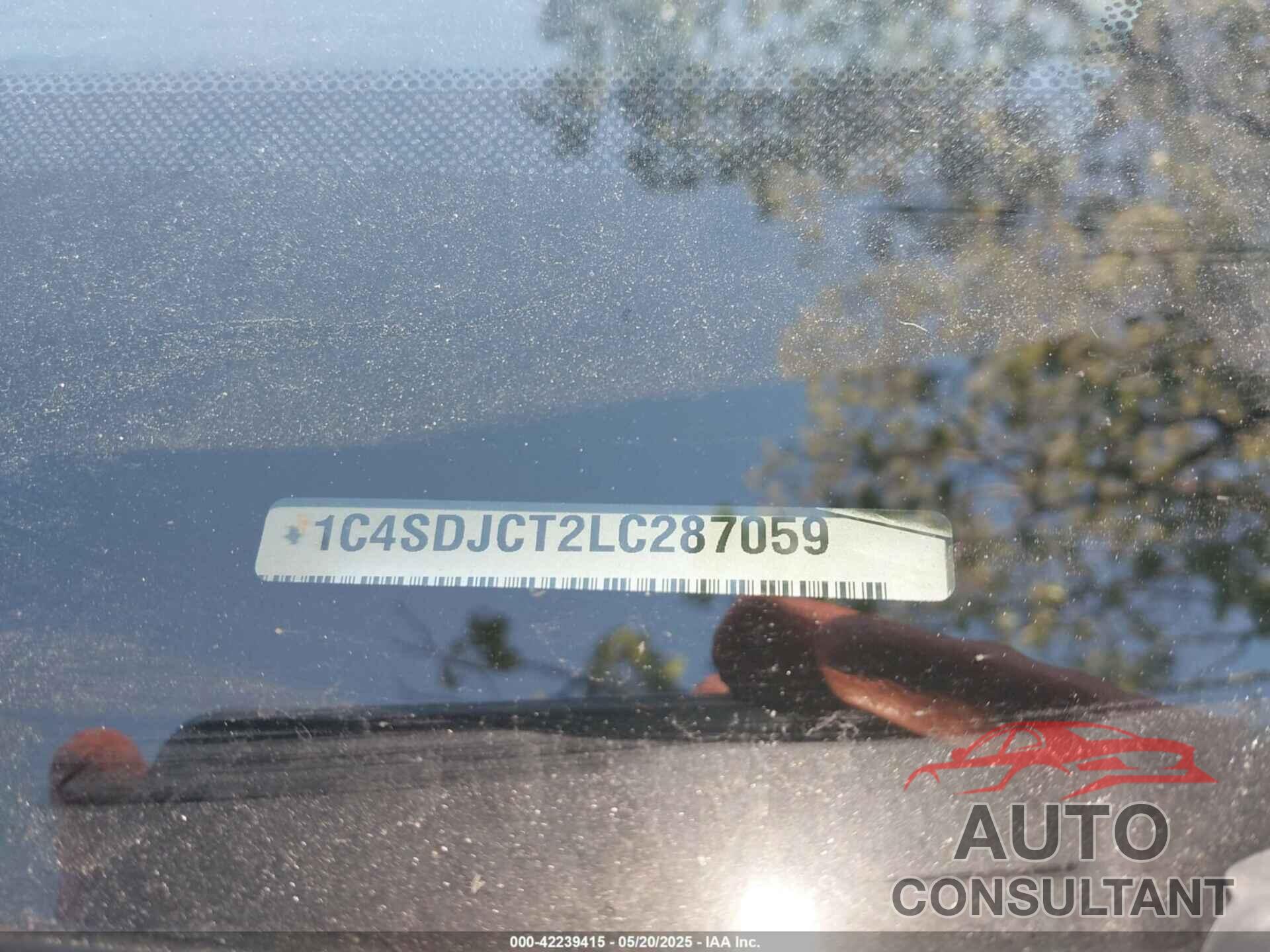 DODGE DURANGO 2020 - 1C4SDJCT2LC287059