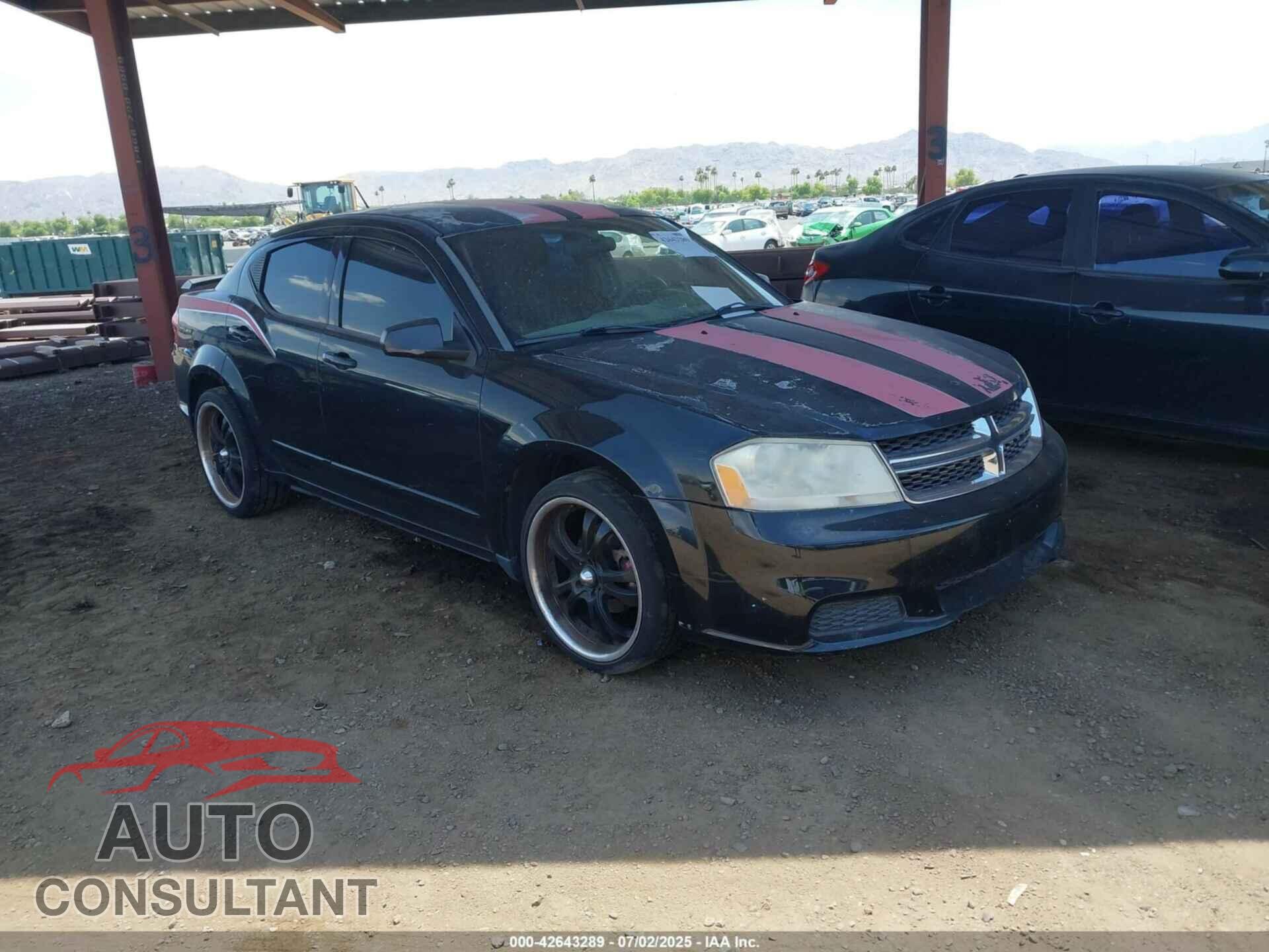 DODGE AVENGER 2012 - 1C3CDZAG4CN255635