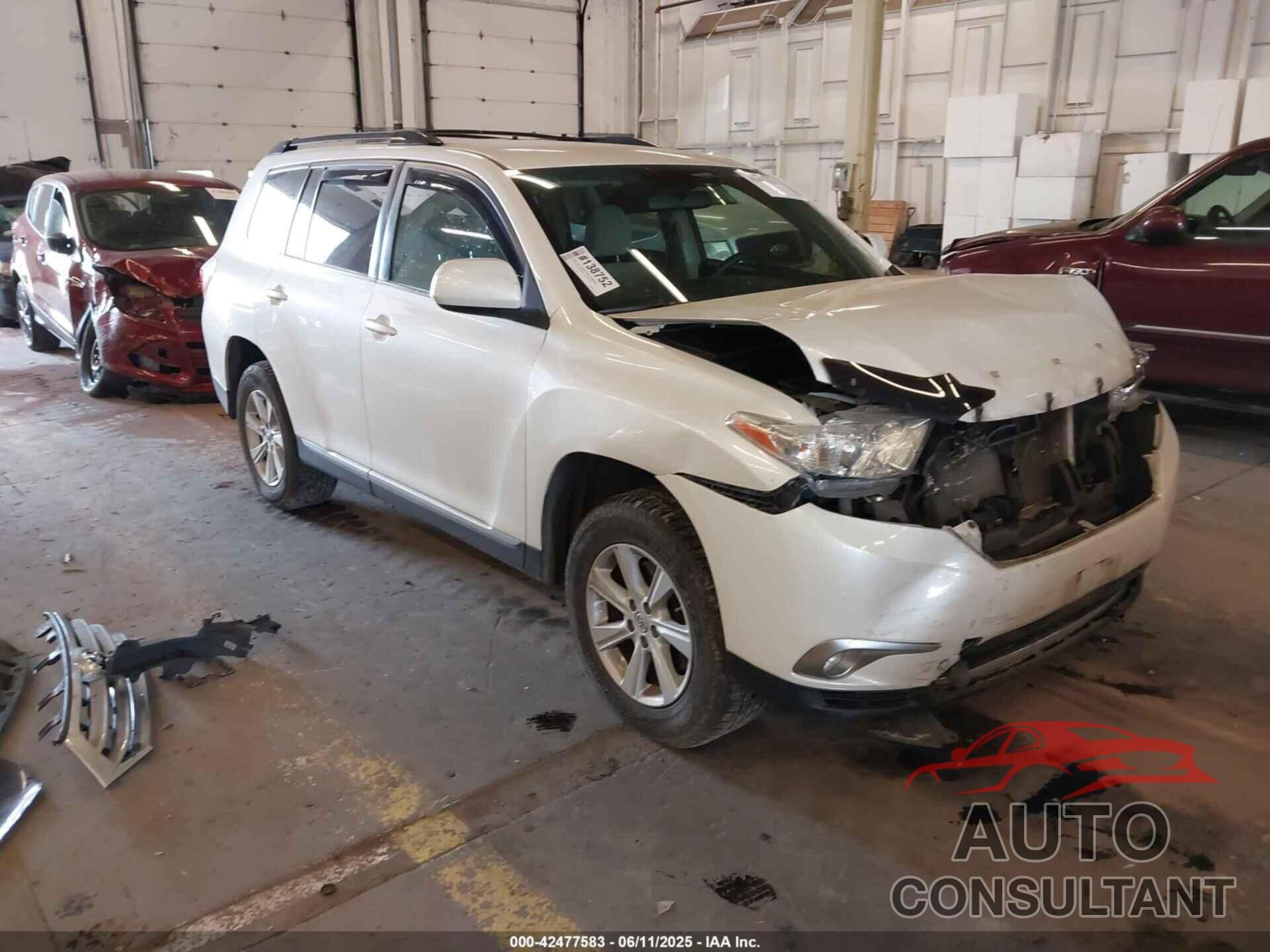 TOYOTA HIGHLANDER 2012 - 5TDBK3EH9CS106922