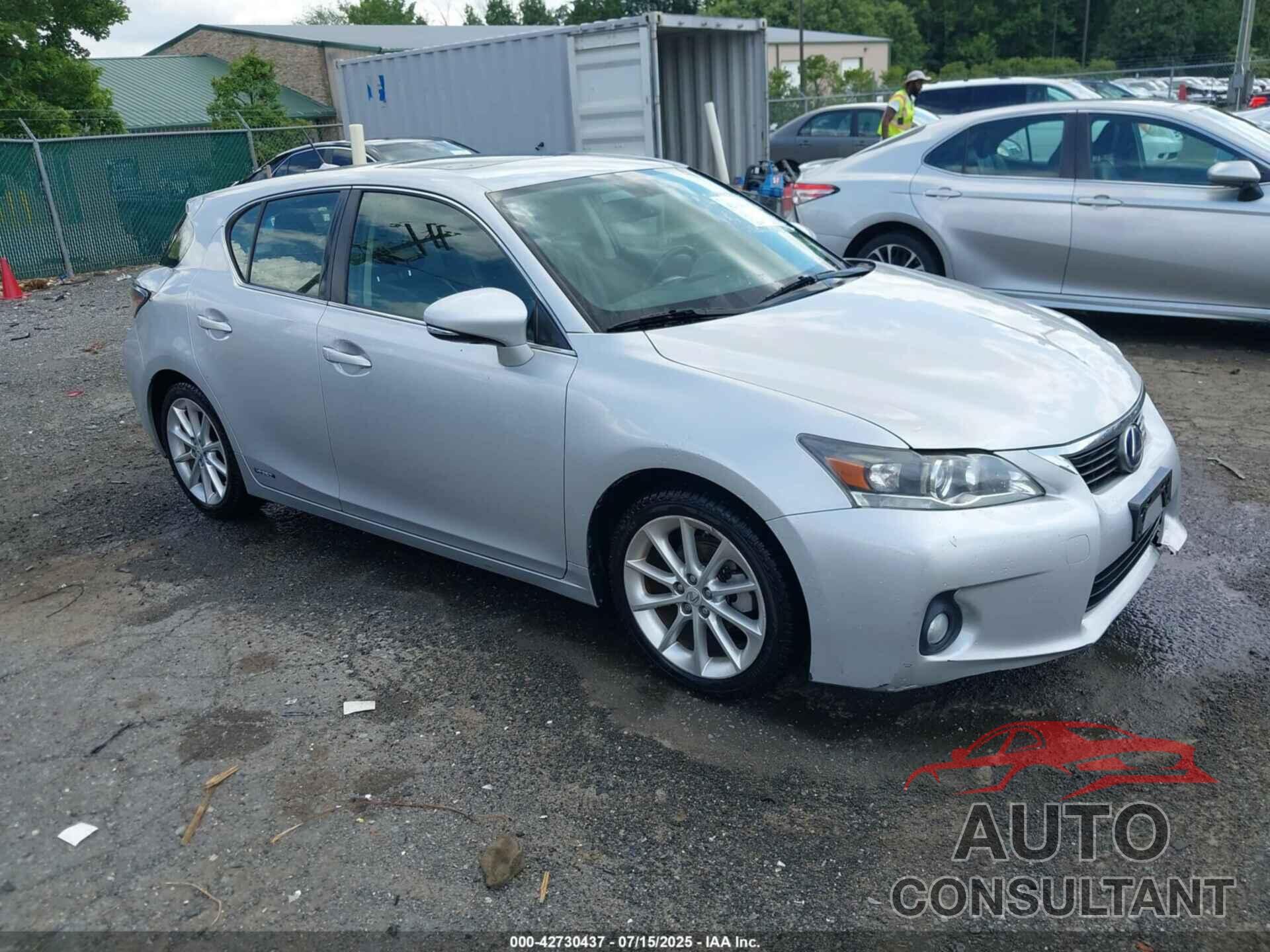 LEXUS CT 200H 2012 - JTHKD5BH3C2104986