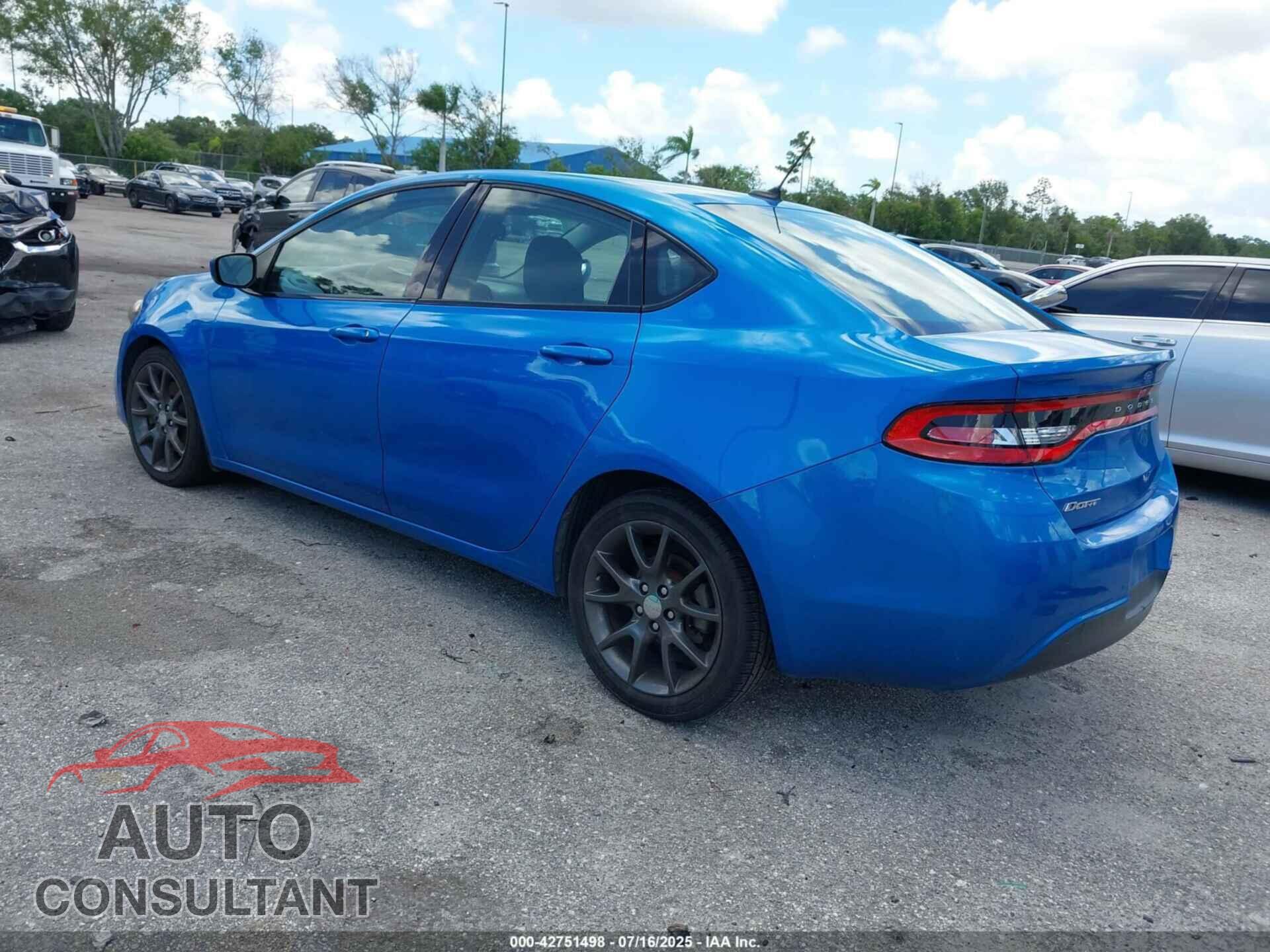 DODGE DART 2015 - 1C3CDFAAXFD369109