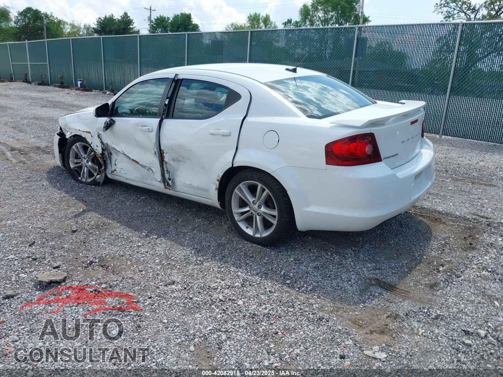 DODGE AVENGER 2012 - 1C3CDZCB2CN290465