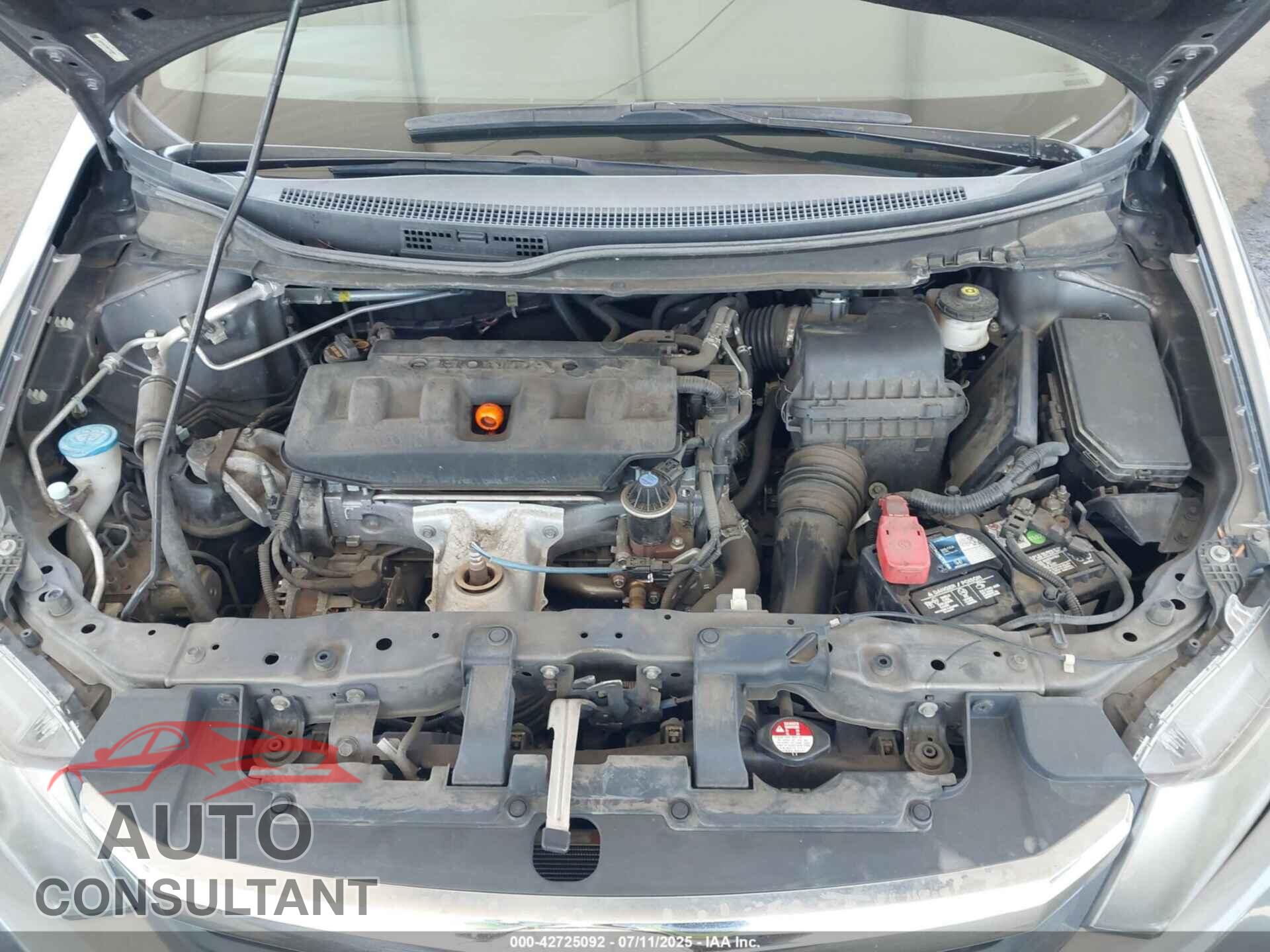 HONDA CIVIC 2012 - 19XFB2F56CE353891