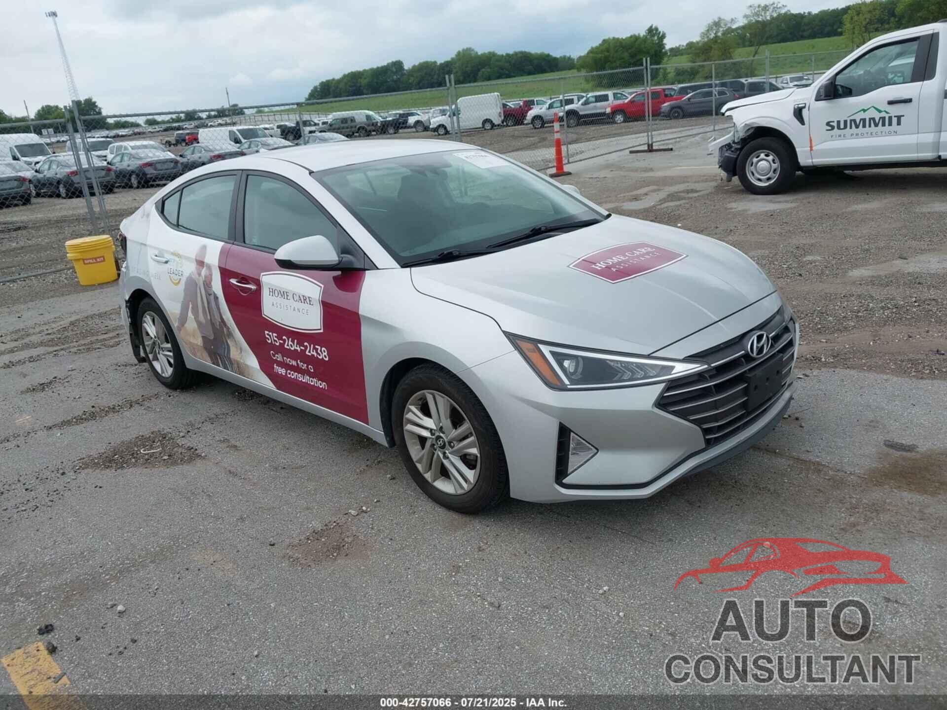 HYUNDAI ELANTRA 2019 - 5NPD84LF0KH416928
