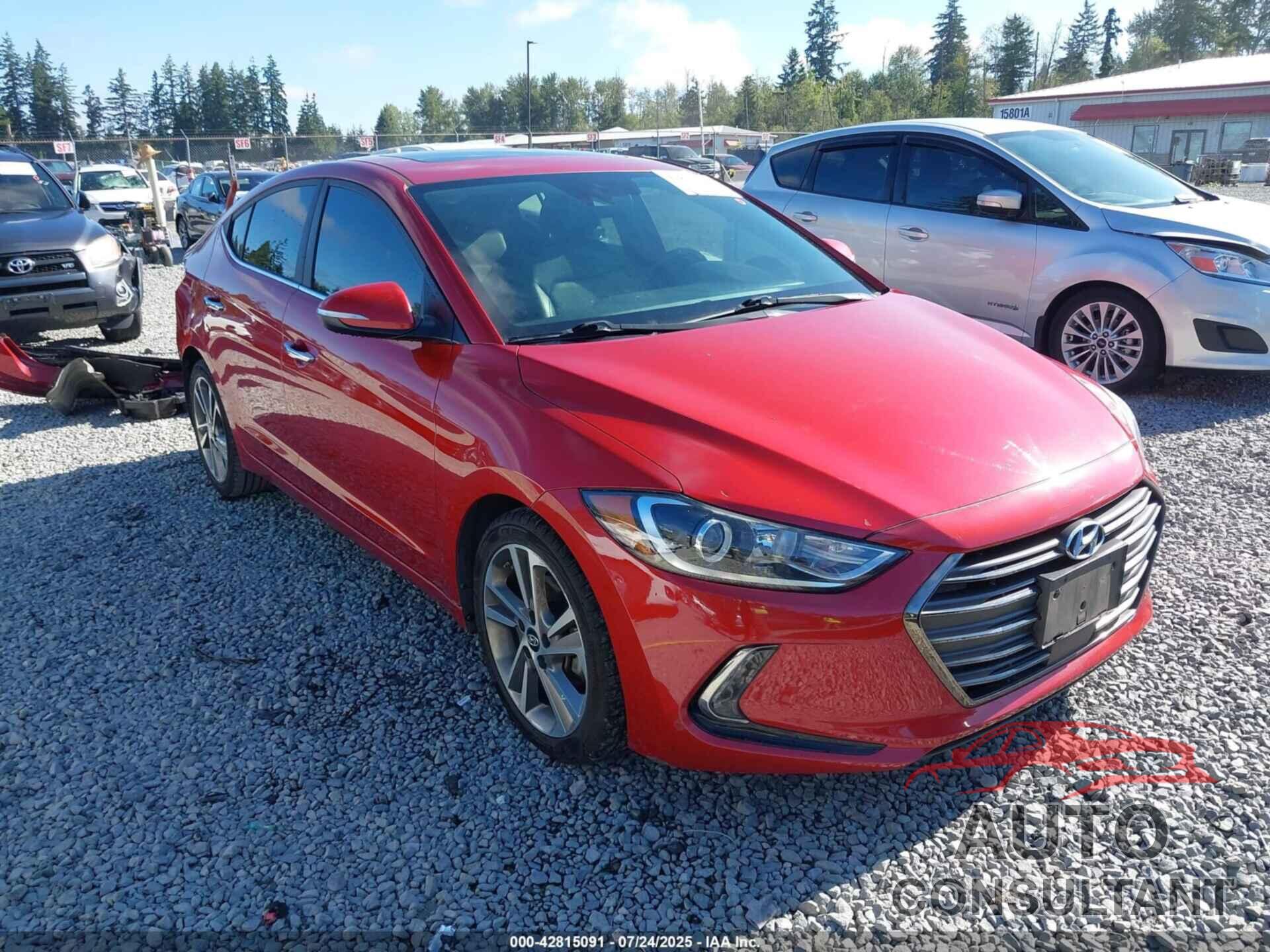 HYUNDAI ELANTRA 2017 - 5NPD84LF8HH074864