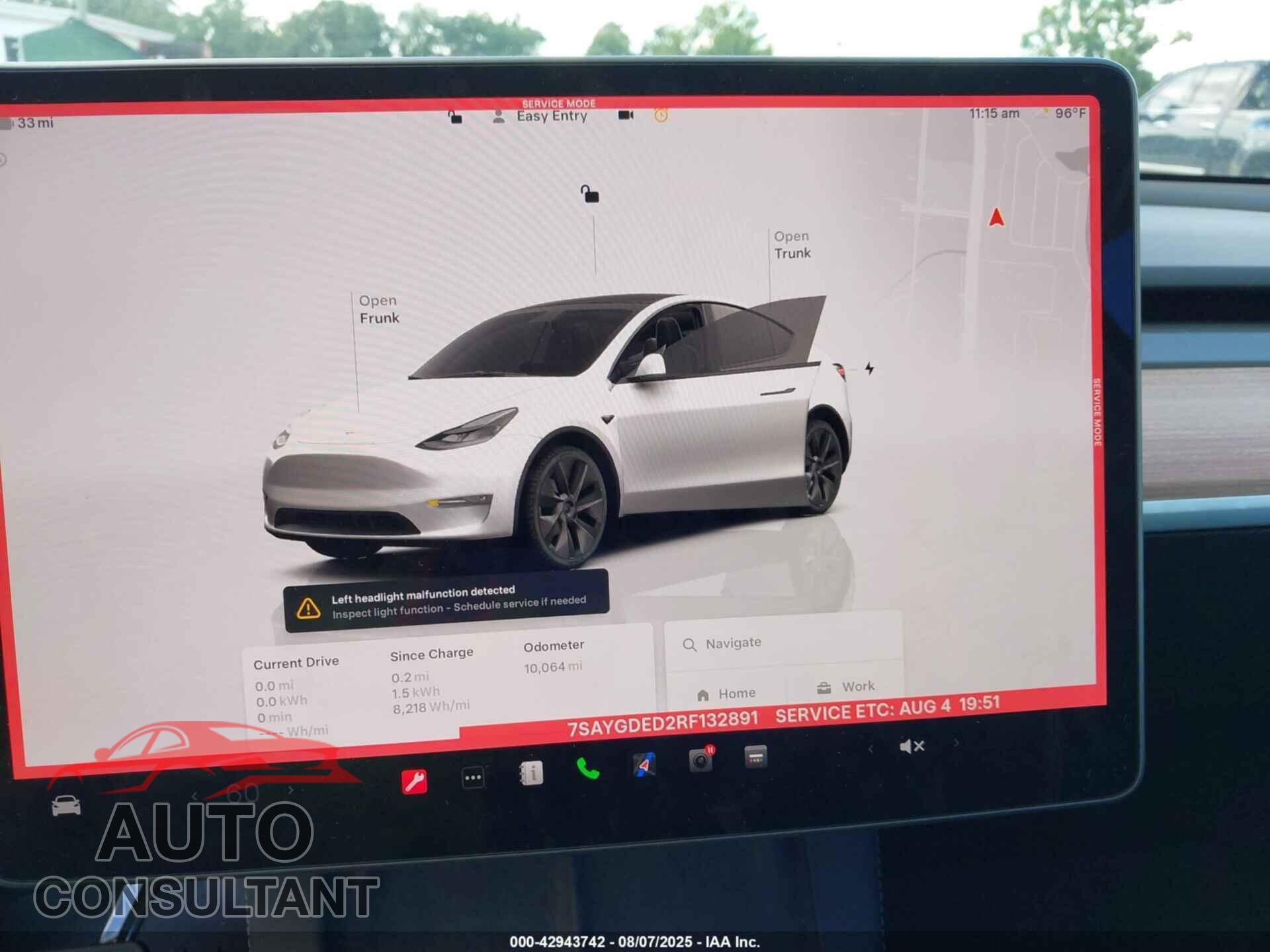 TESLA MODEL Y 2024 - 7SAYGDED2RF132891