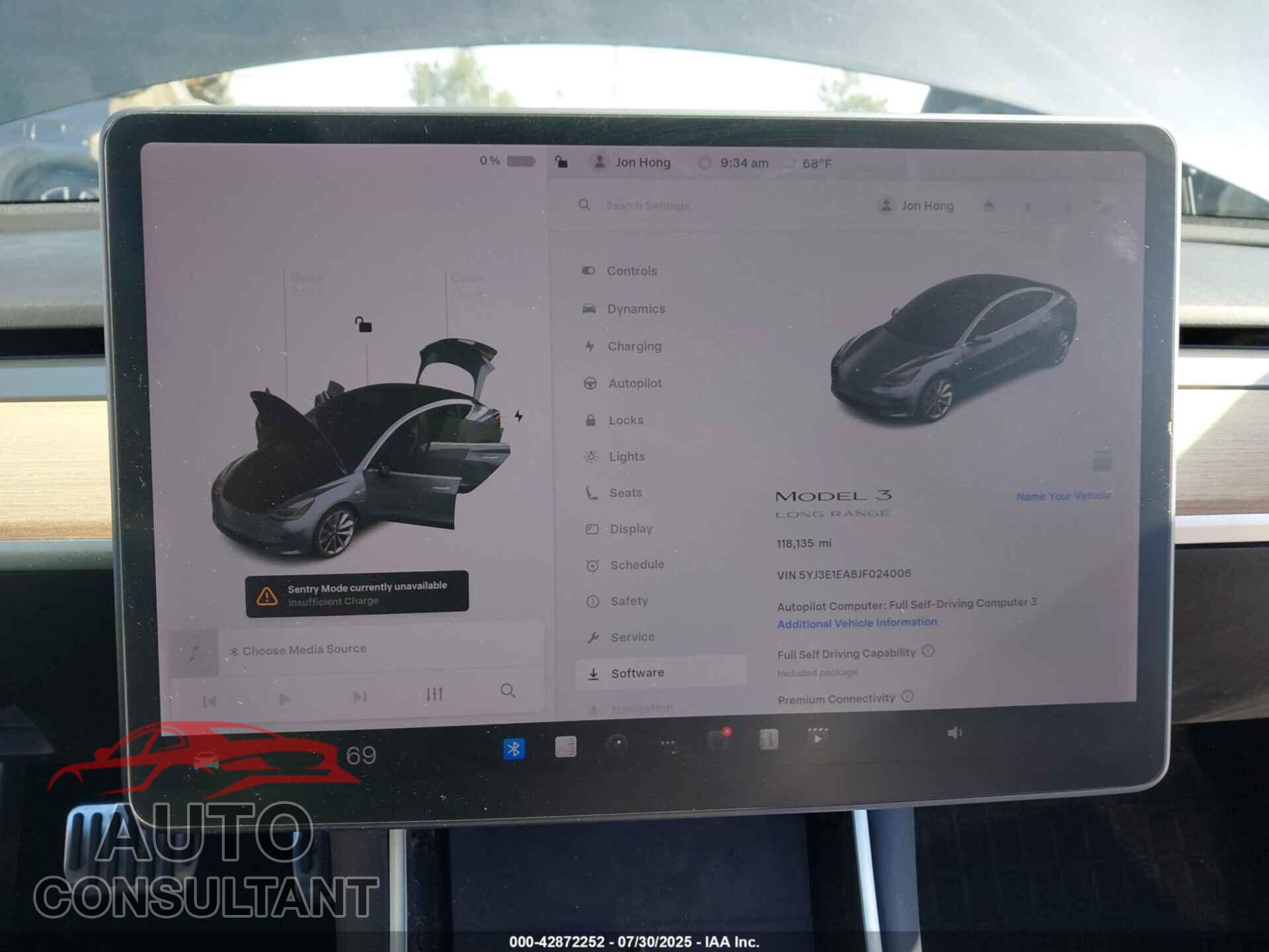 TESLA MODEL 3 2018 - 5YJ3E1EA8JF024006