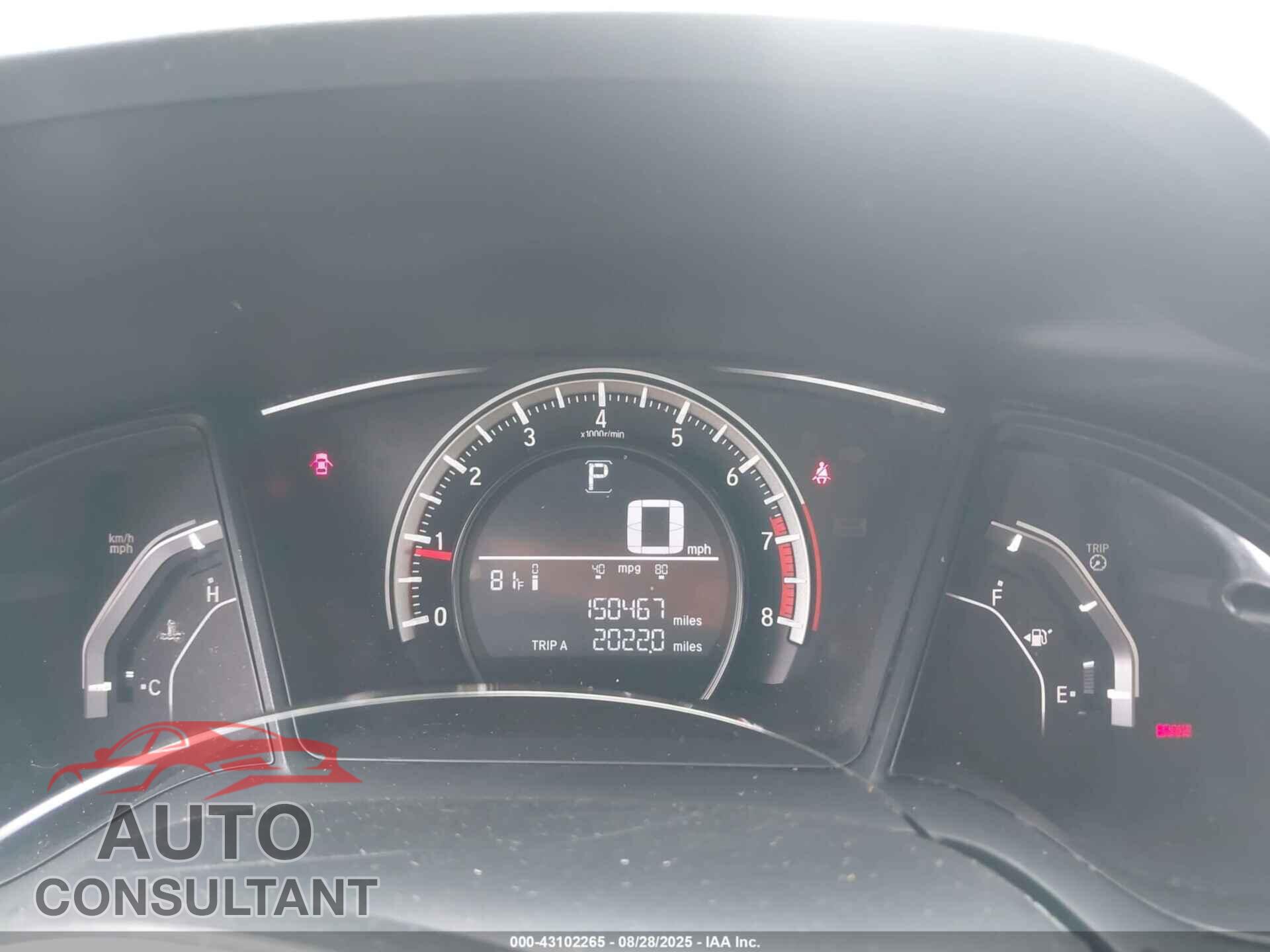 HONDA CIVIC 2016 - 19XFC2F51GE060385